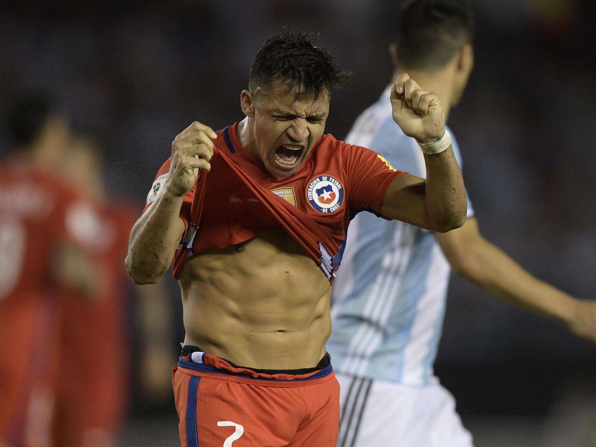The Arsenal forward could not control his temper after Chile lost to Argentina in an important World Cup qualifier.
