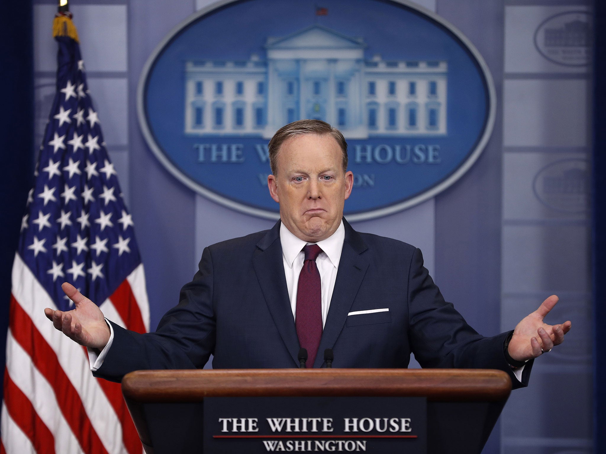 White House press secretary Sean Spicer defends Donald Trump's healthcare plan on 24 March, 2017