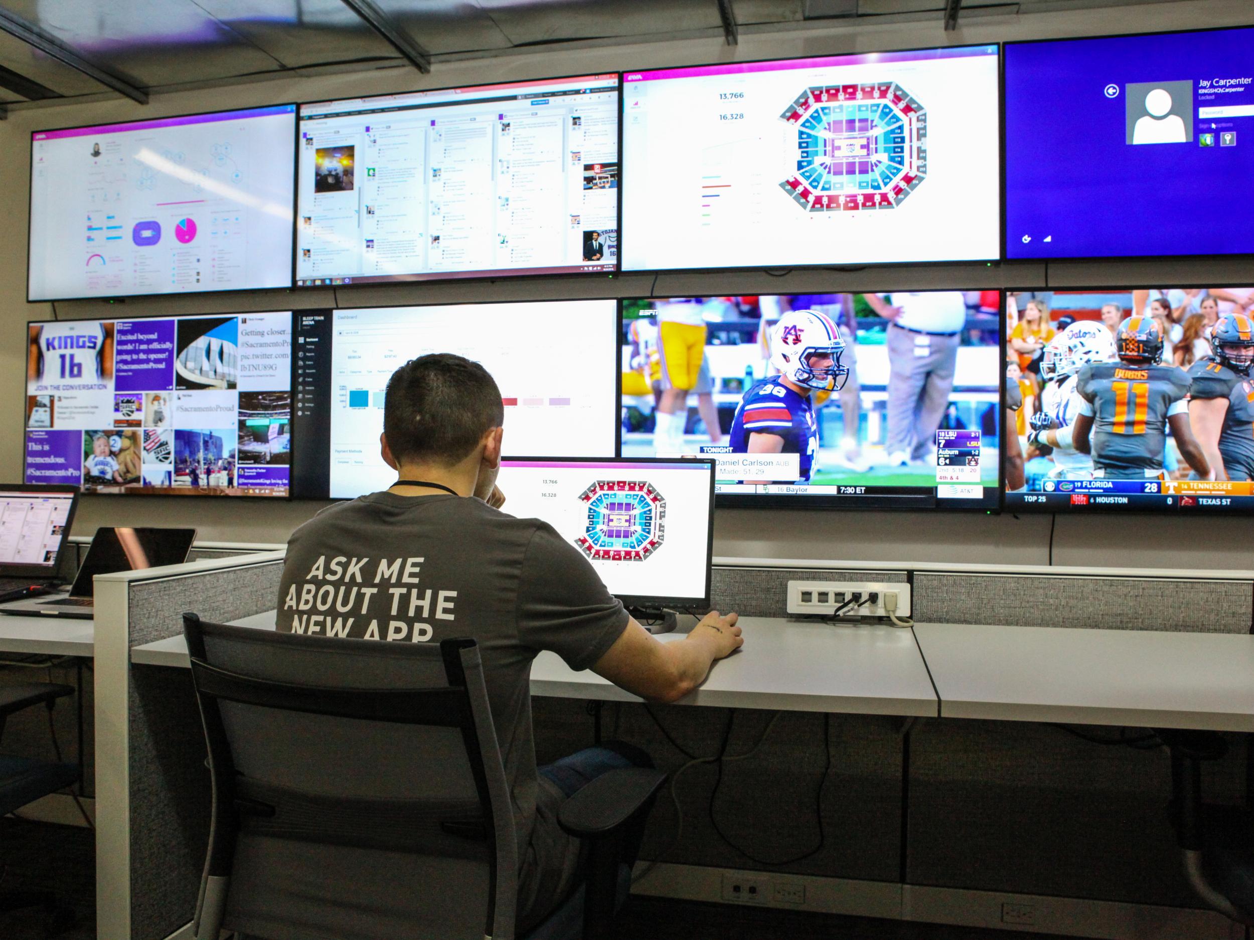 Fans can order food on a specially designed app