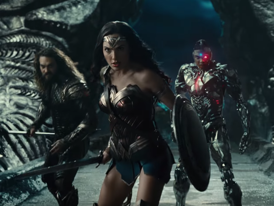 Aquaman, Wonder Woman and Cyborg in 'Justice League'