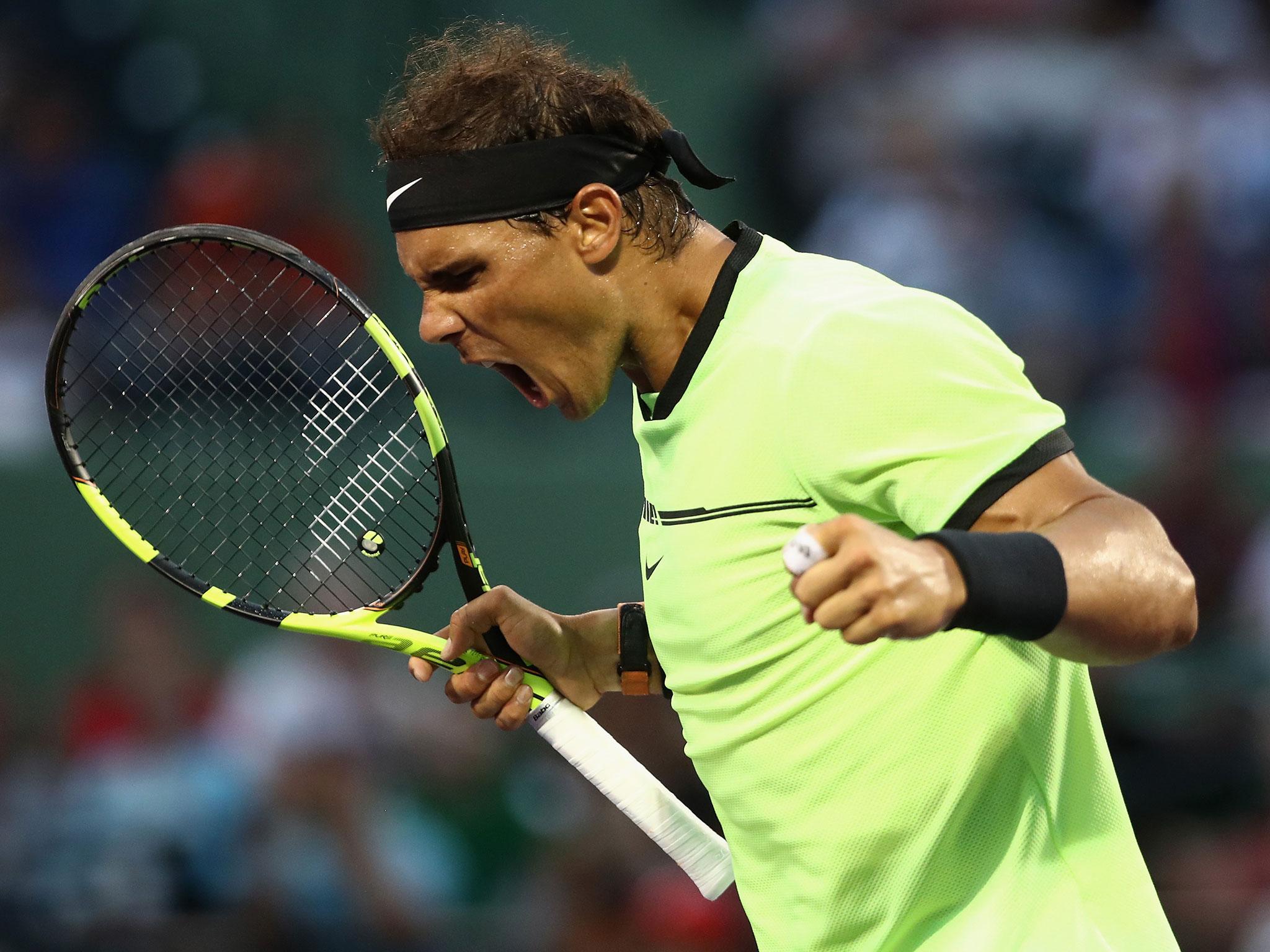 Rafa Nadal needed three sets to make it into the fourth round in Miami