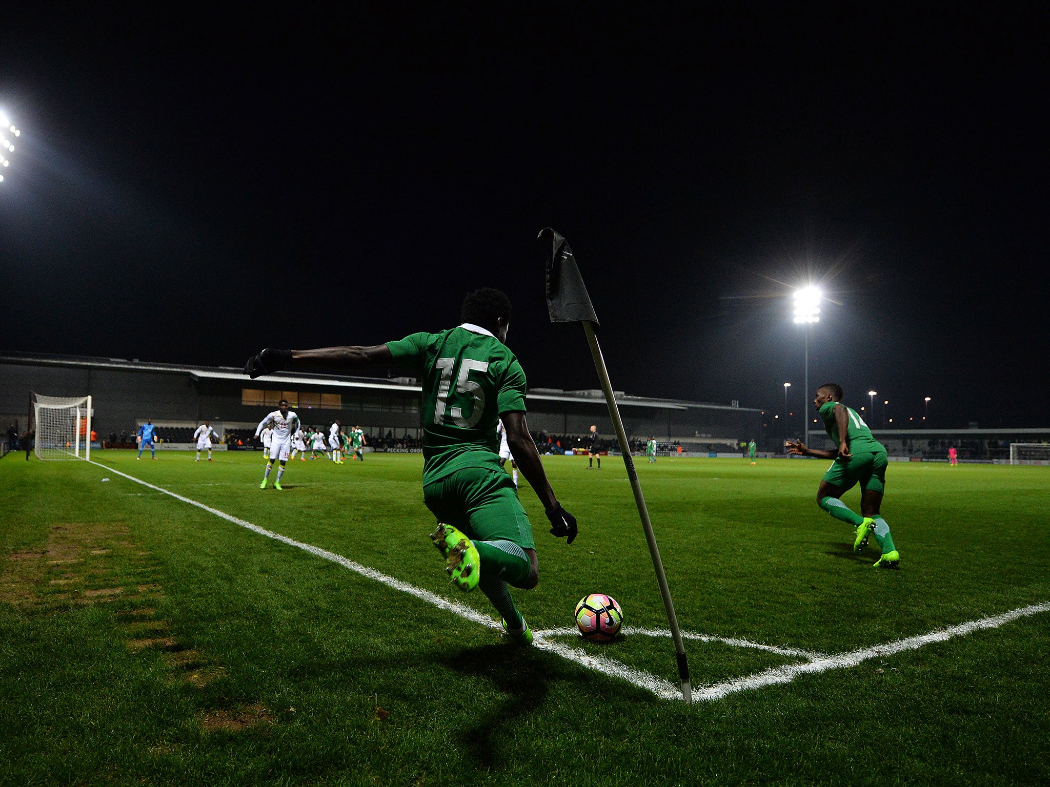 Nigeria played at Barnet's The Hive on Thursday in the 1-1 draw with Senegal