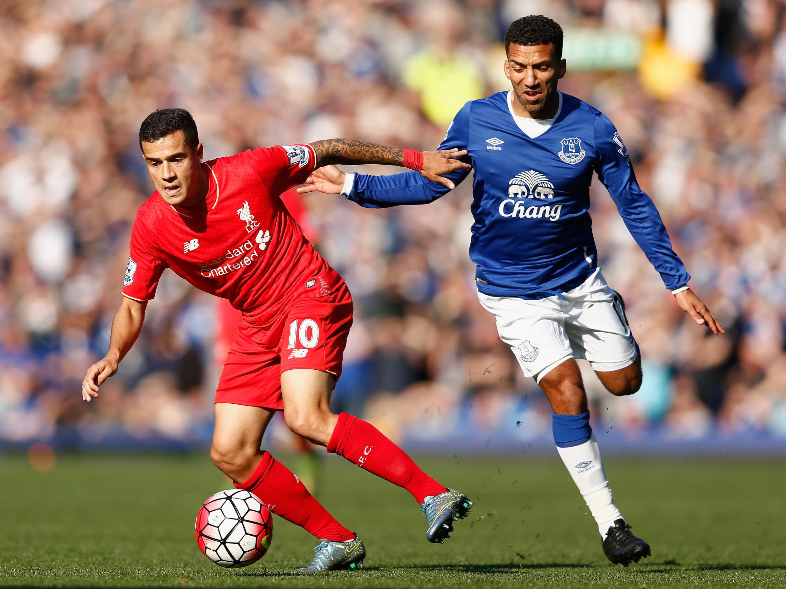 Coutinho has never been on the losing team in a Merseyside derby