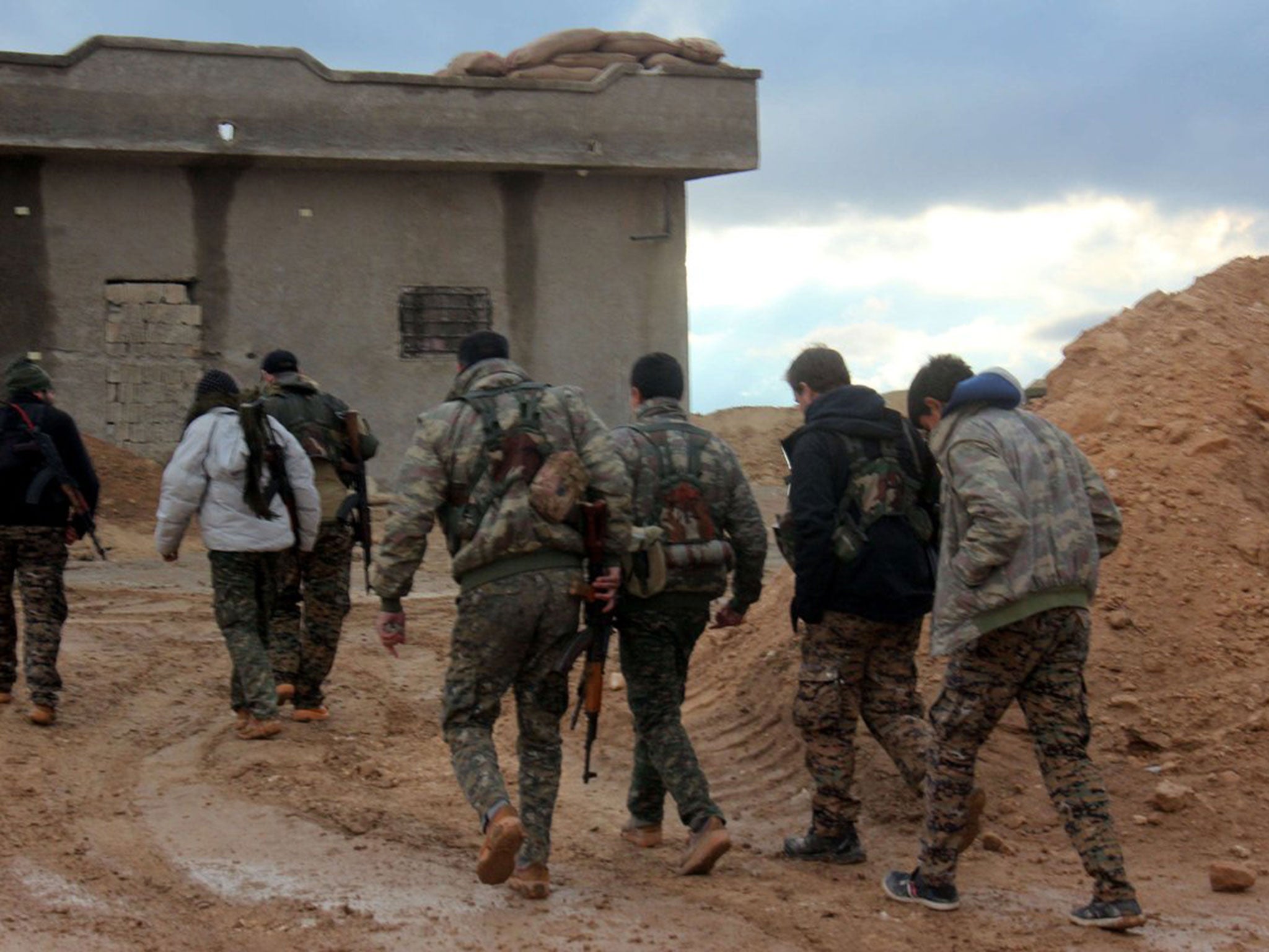 Members of the Bob Crow Brigade on the Raqqa front