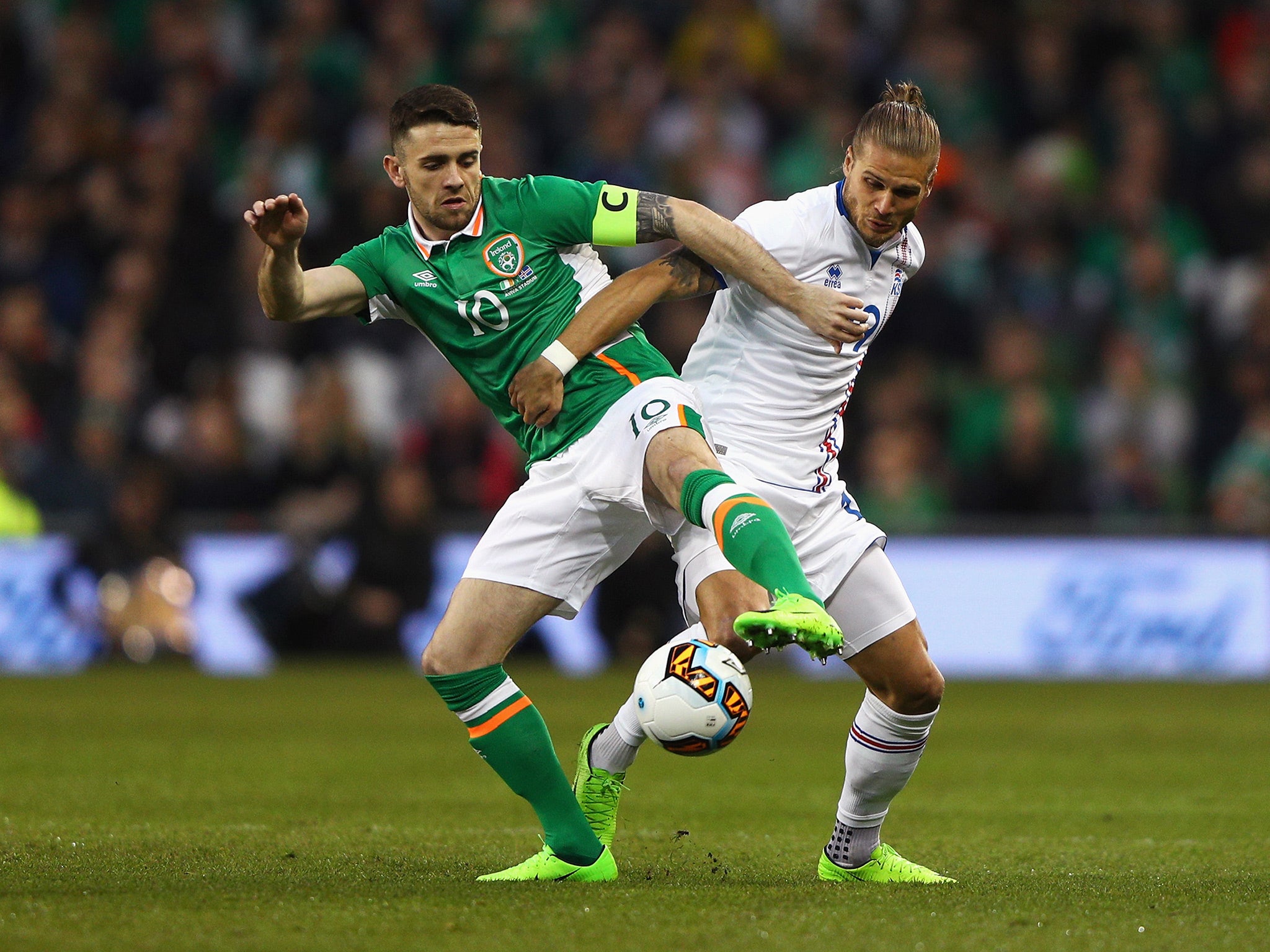 Robbie Brady failed to sparkle in a green shirt