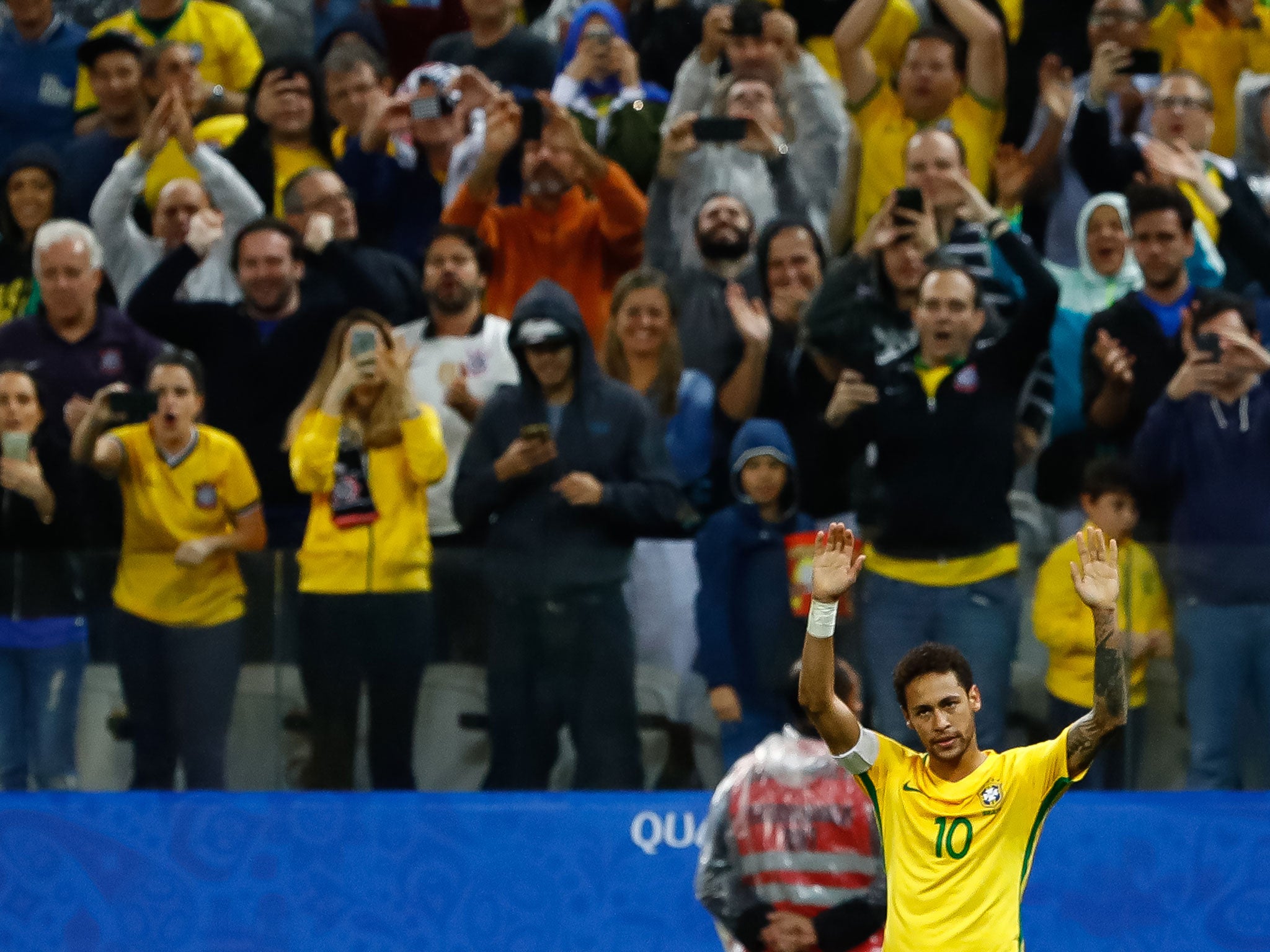 &#13;
Neymar celebrates after his goal &#13;