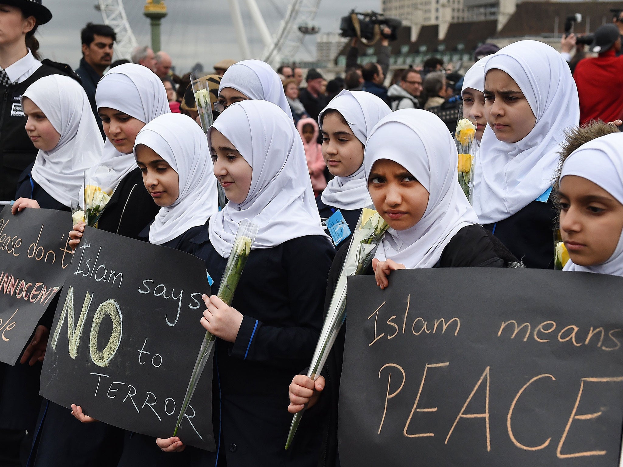 The vigil on Westminster Bridge was meant to symbolise the ‘linking of all nations, faiths, orientation and sexes’