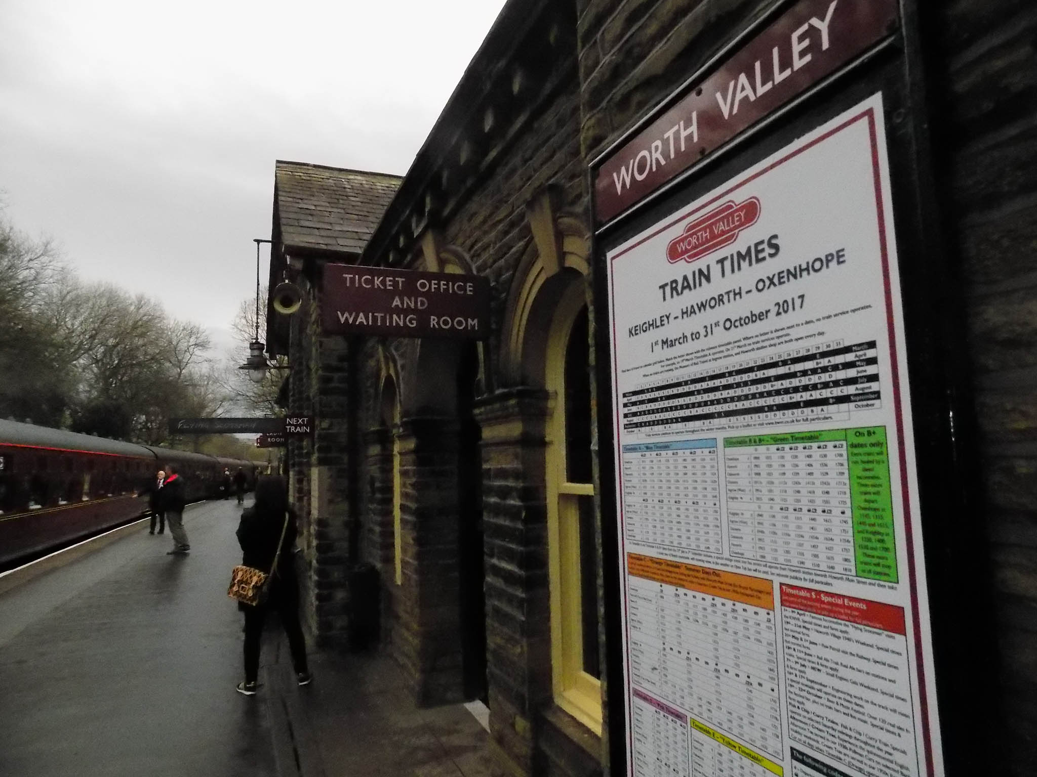 The lovingly restored platform at Haworth