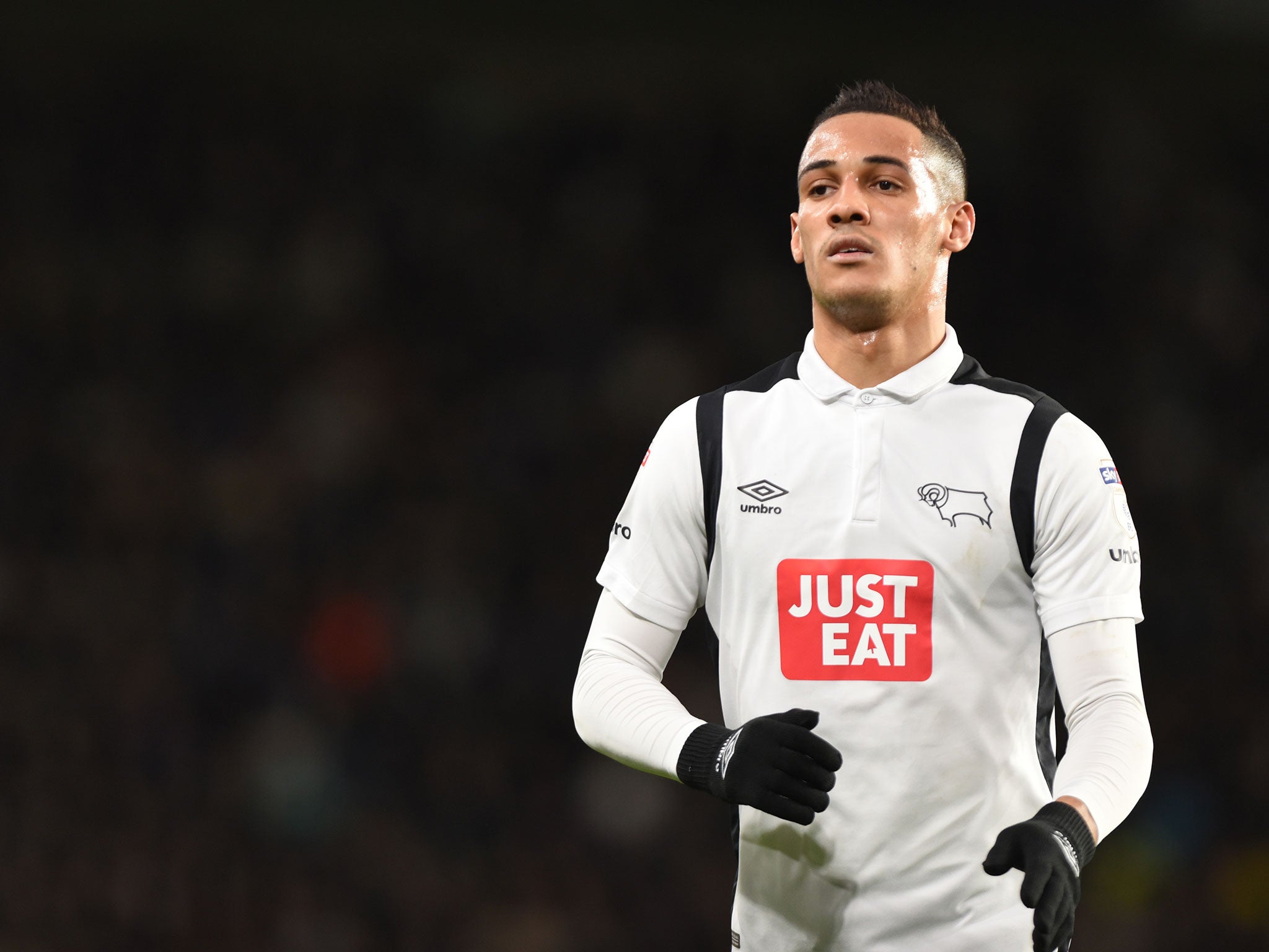 Tom Ince in action for Derby