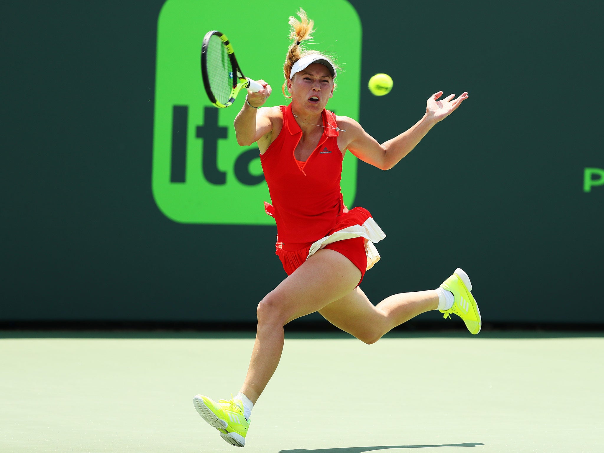 Wozniacki was unable to stop the Briton from making history