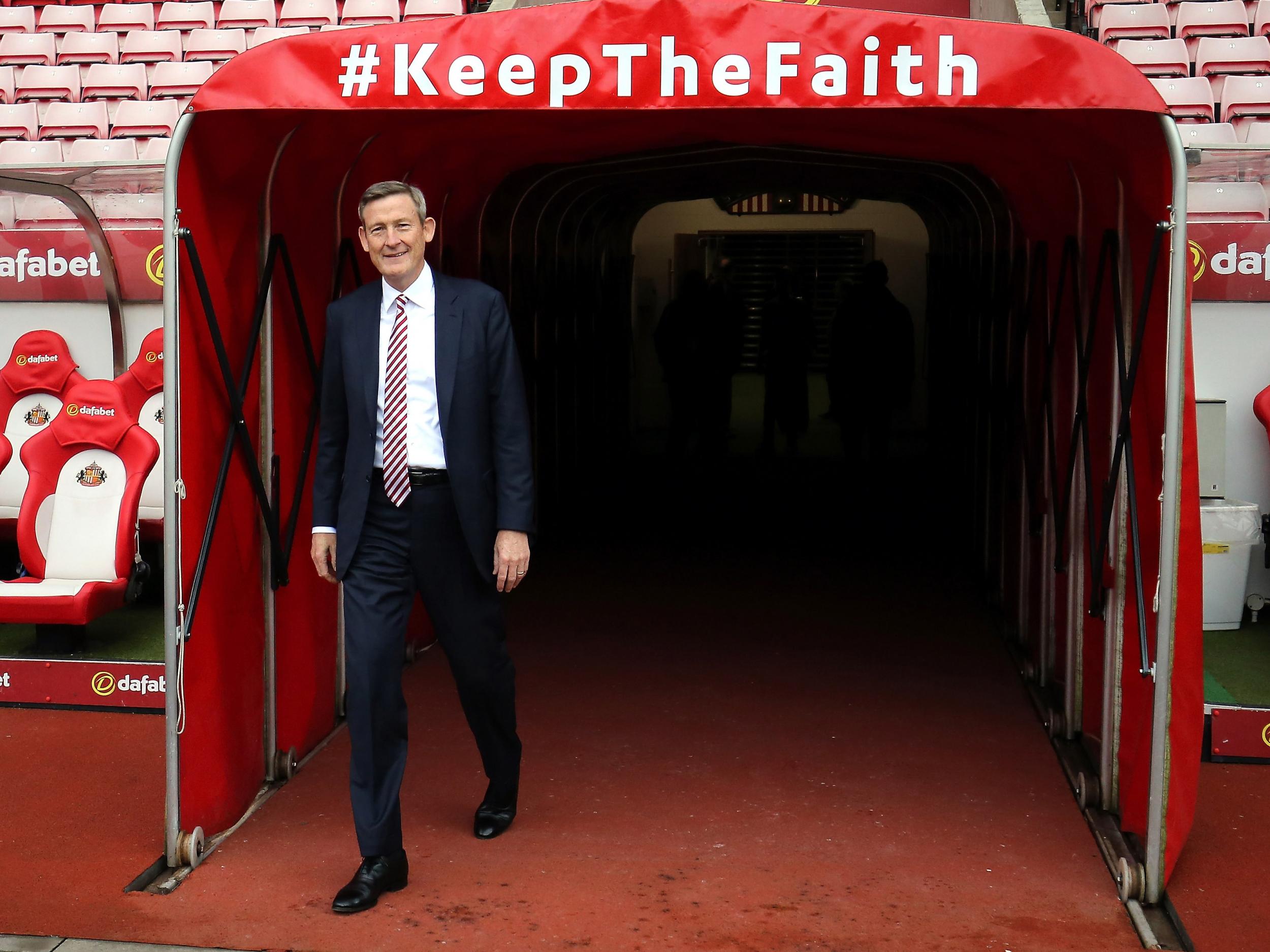 Sunderland chairman Short watched the game from the stands