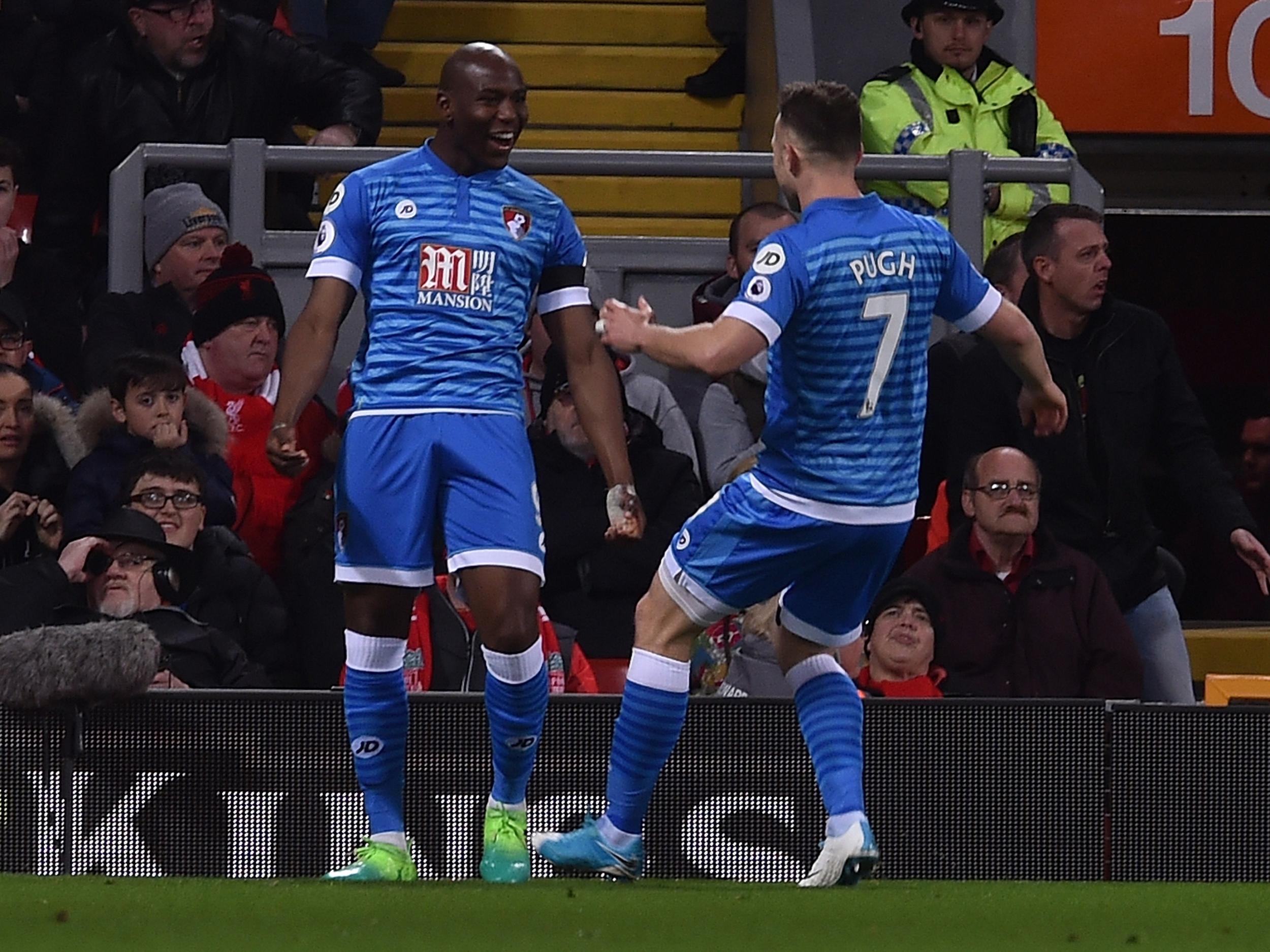 Afobe gave the Cherries the lead at Anfield