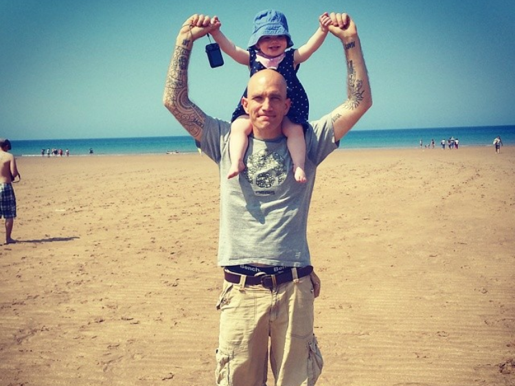 Elsie, pictured with her father a few years before his death, is now four-years-old