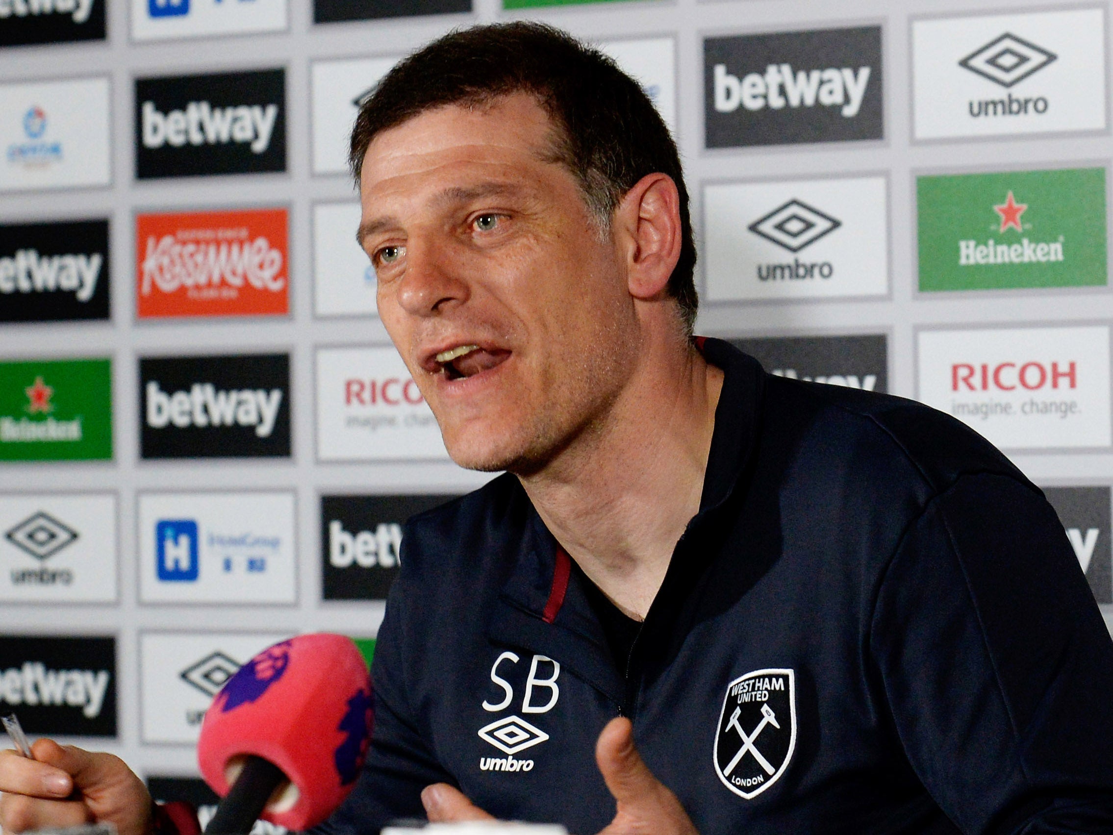 Bilic is under pressure with West Ham losing their last five games