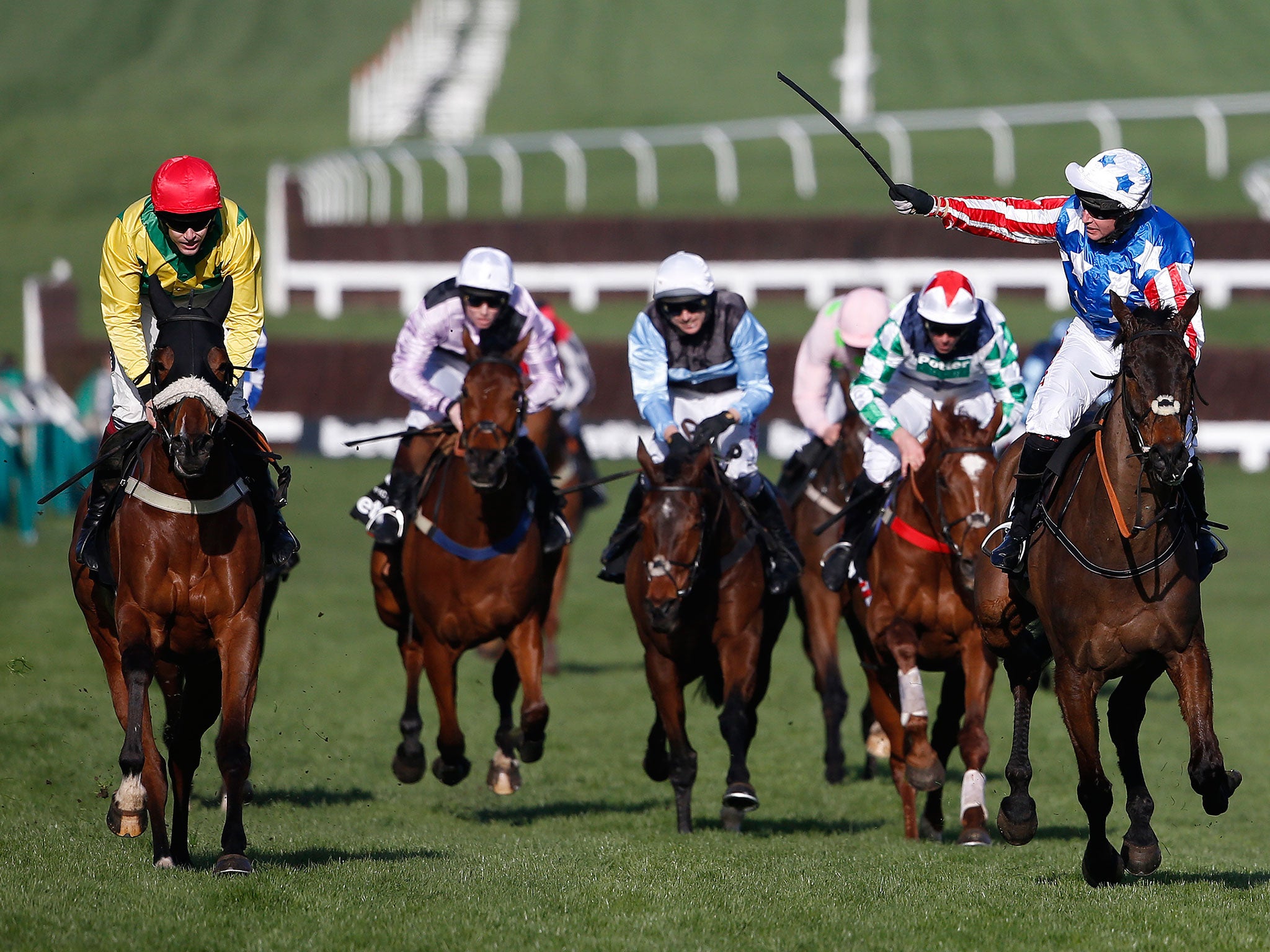 Fox Norton (left) will hope to make up for last month's Cheltenham defeat by Special Tiara