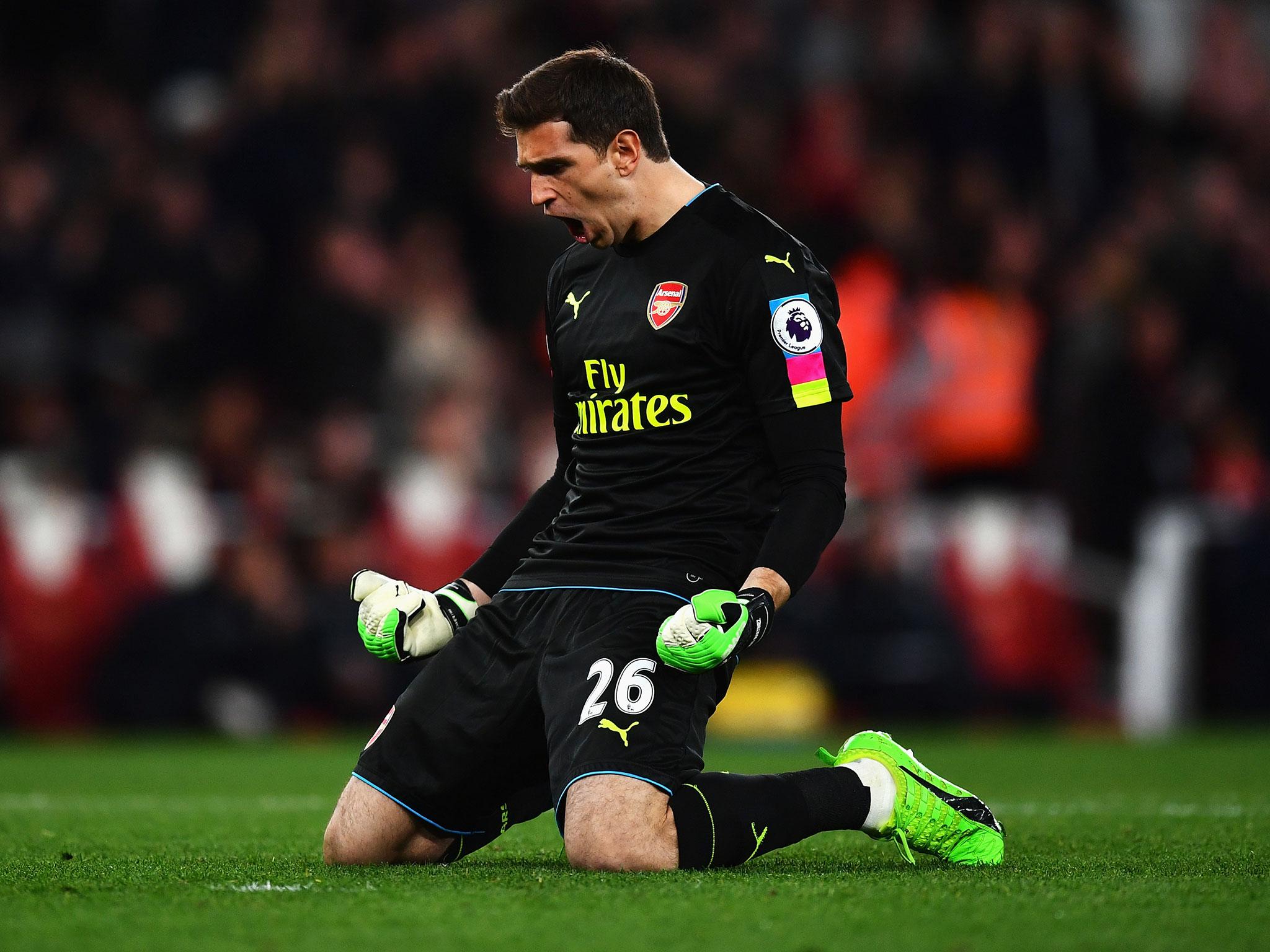 Emiliano Martinez will remain in goal for Arsenal with Petr Cech and David Ospina injured