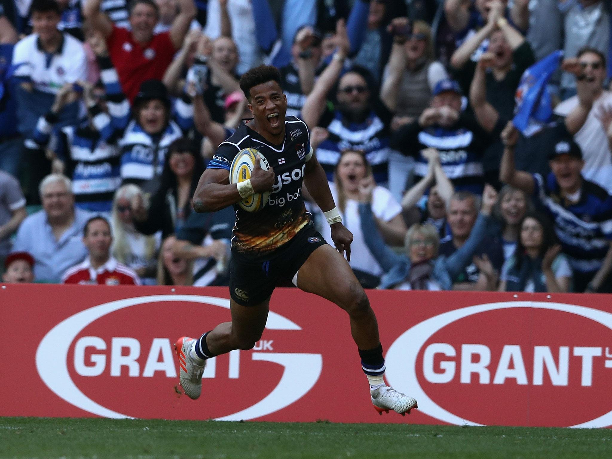 England man Anthony Watson crossed twice for Bath