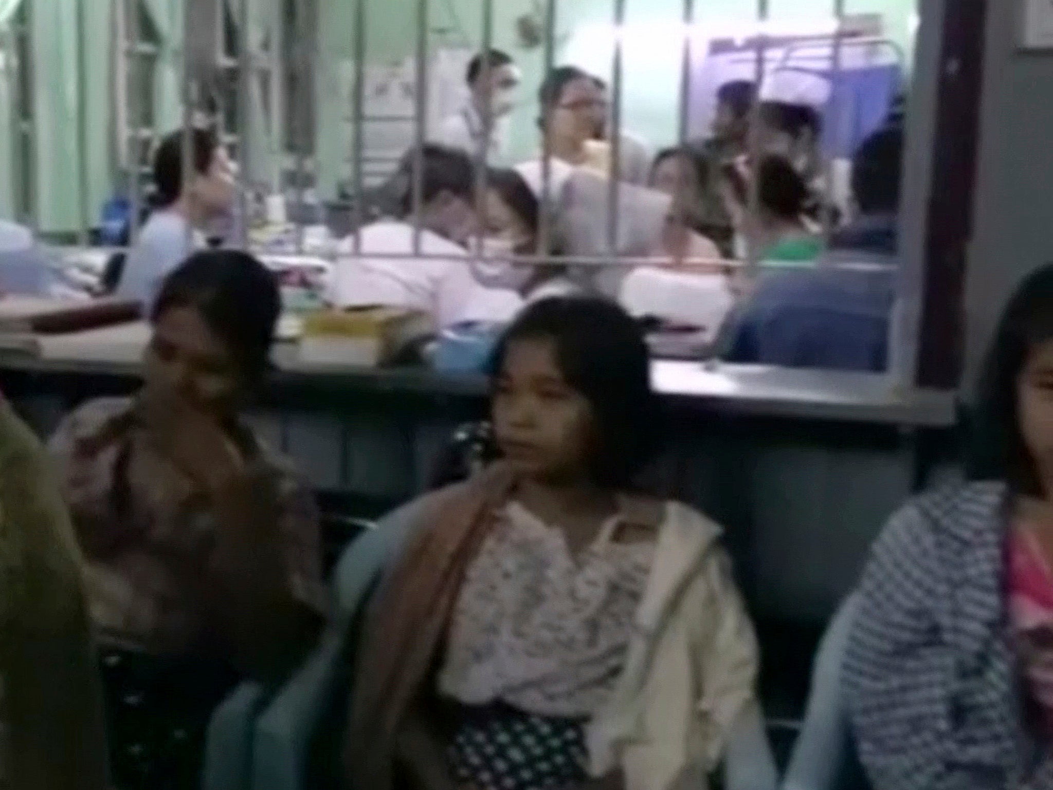 Survivors of the ferry sinking recover from the incident in Pathein, Myanmar