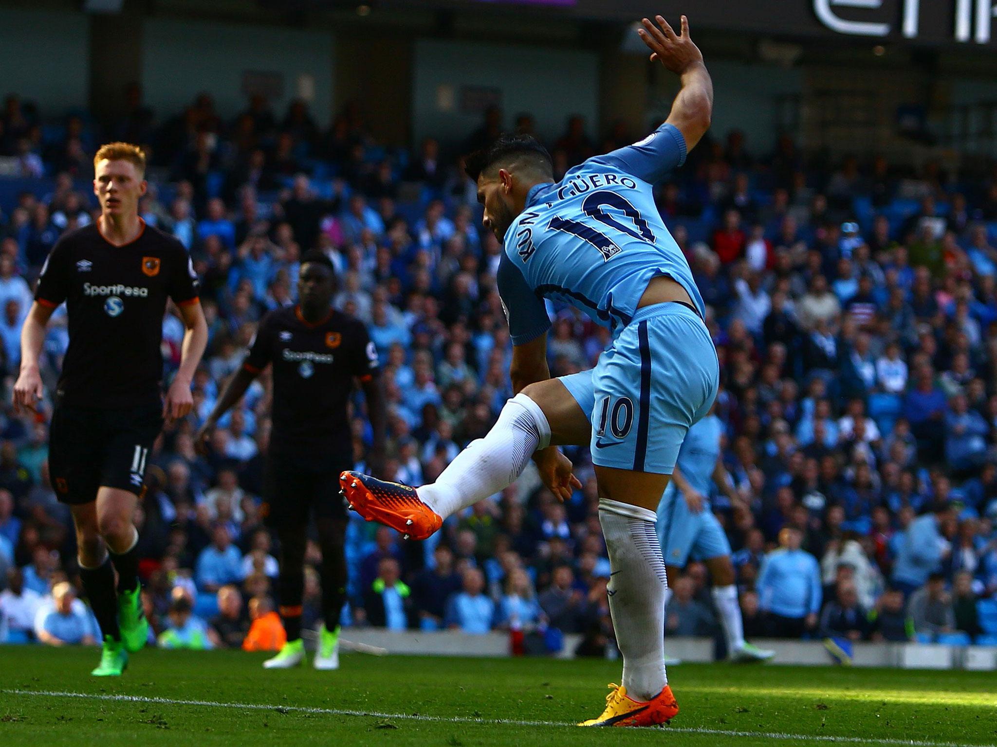 Sergio Aguero has scored five in his last five league games (Getty)