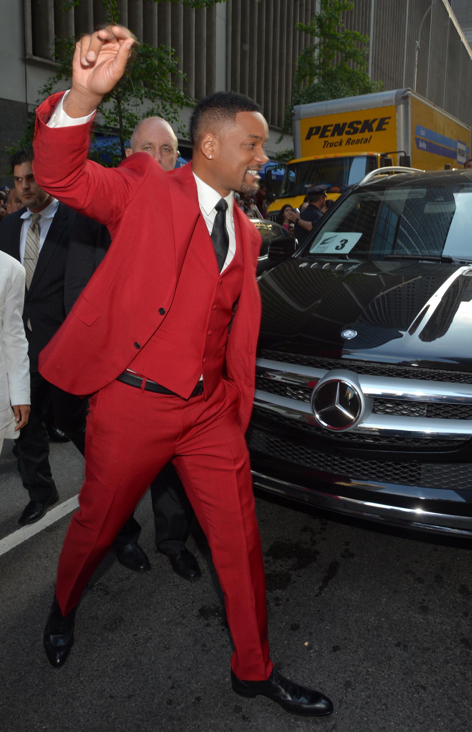 Will Smith wears red