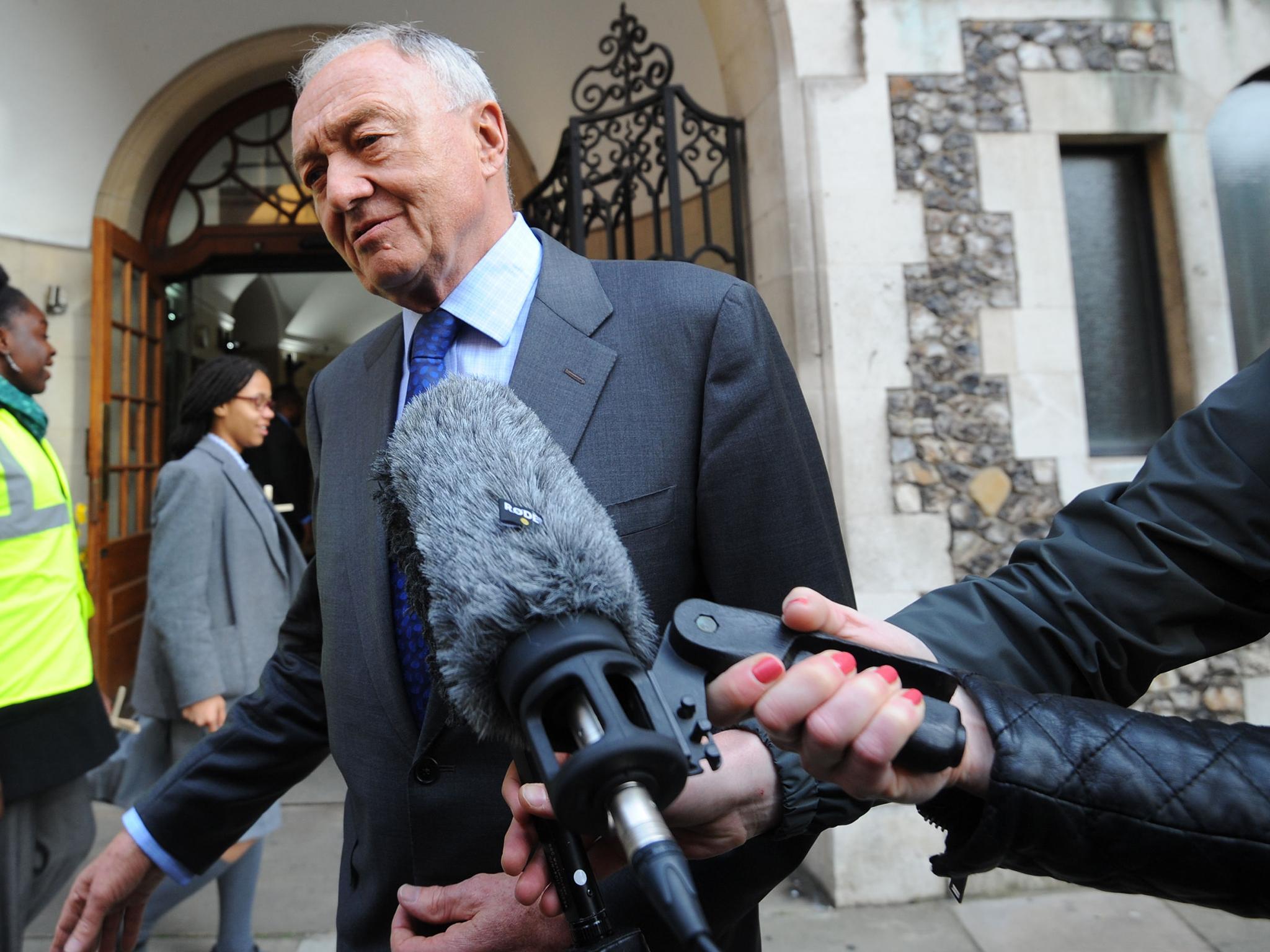 Ken Livingstone at Church House, Westminster, where he faced a disciplinary hearing over his remarks about Adolf Hitler