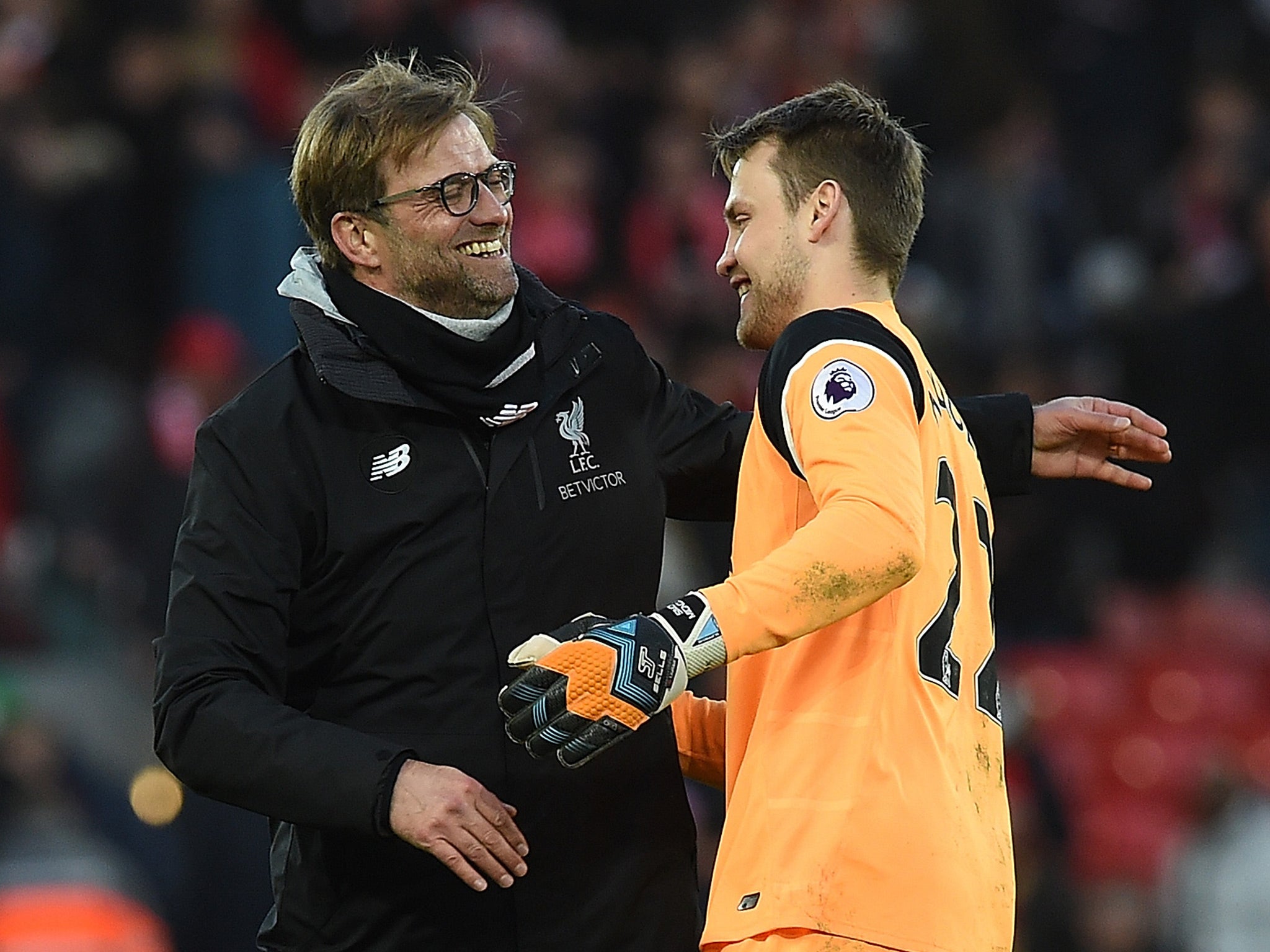 Simon Mignolet made two brilliant saves to deny Charlie Adam and Saido Berahino