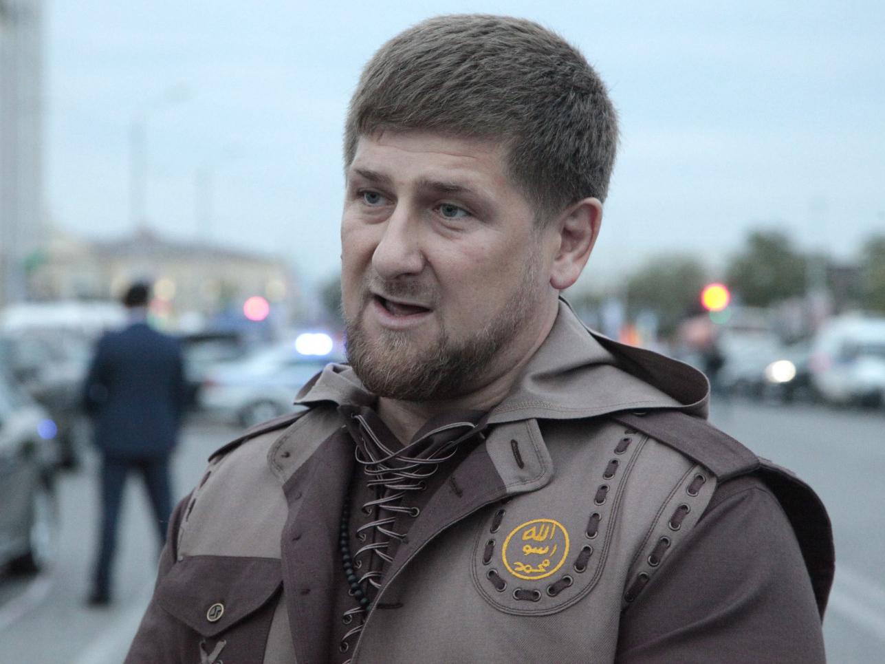 Chechen regional leader Ramzan Kadyrov talks with the press in Grozny