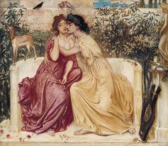 Simeon Solomon, Sappho and Erinna in a Garden at Mytilene, 1864. © Tate