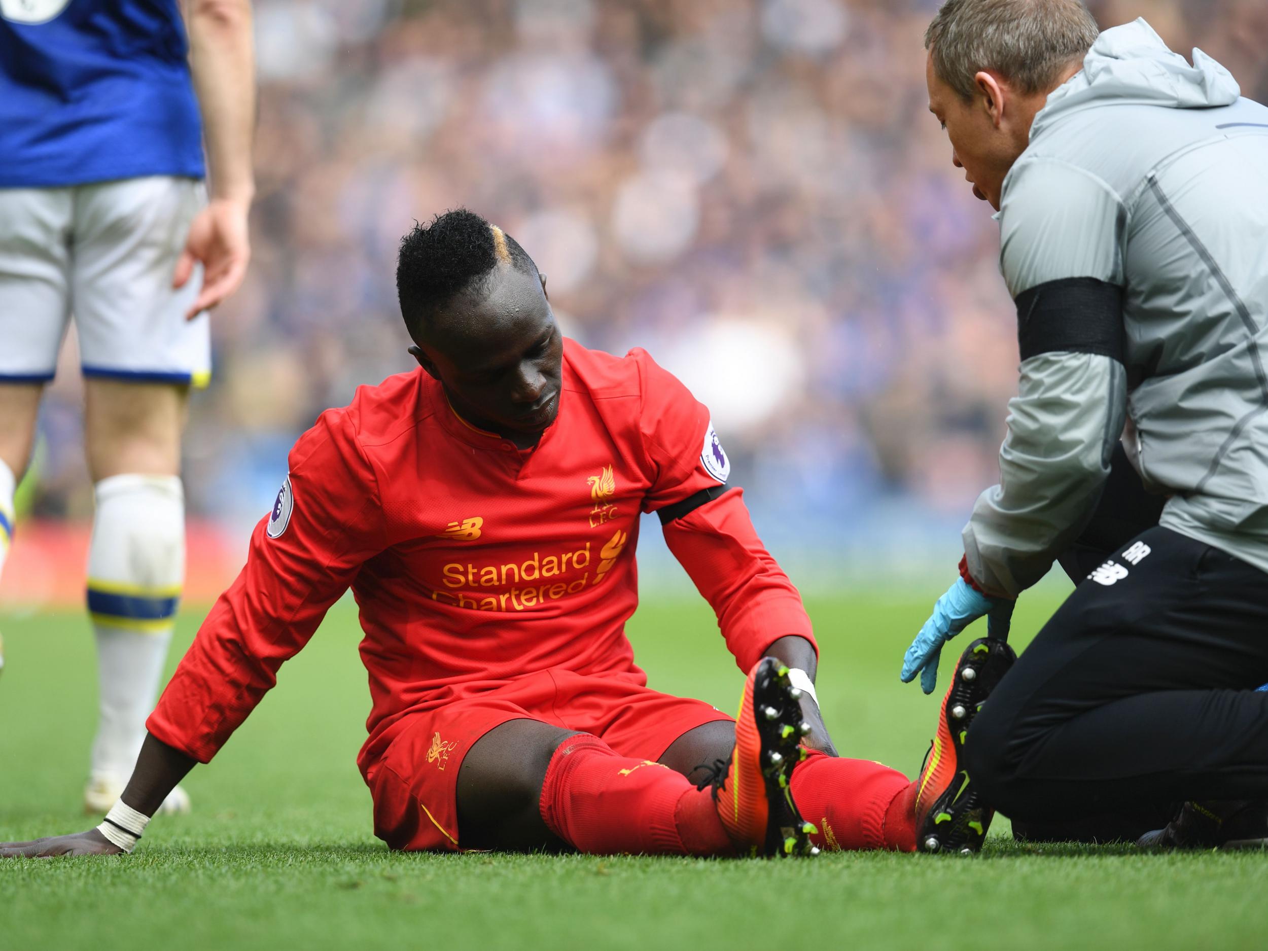 &#13;
Mane was forced off in Liverpool's win against Everton and hasn't played since &#13;