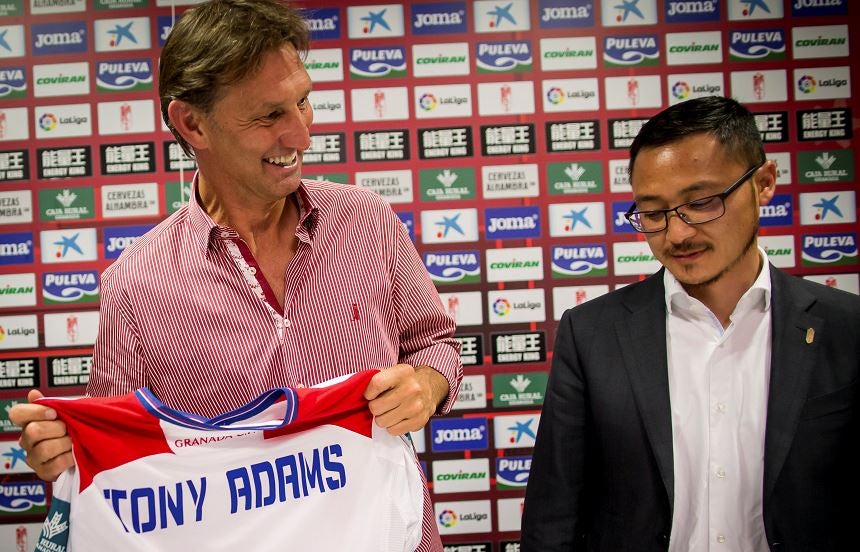 Tony Adams is presented as Granada boss