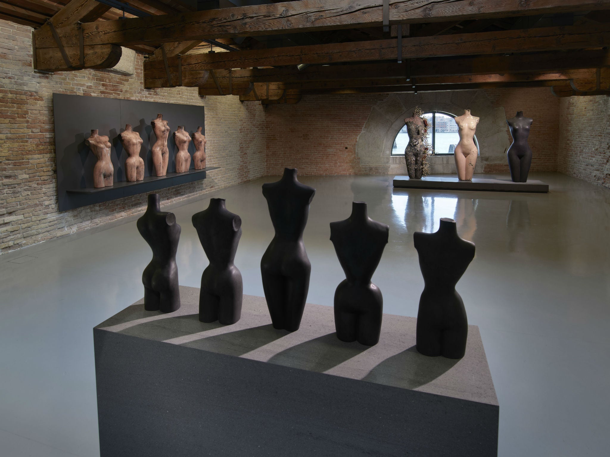 Hirst's 'Five Grecian Nudes', 'Five Antique Torsos', and 'Grecian Nude (three versions)'. (Photographed by Prudence Cuming Associates © Damien Hirst and Science Ltd. DACS/SIAE)