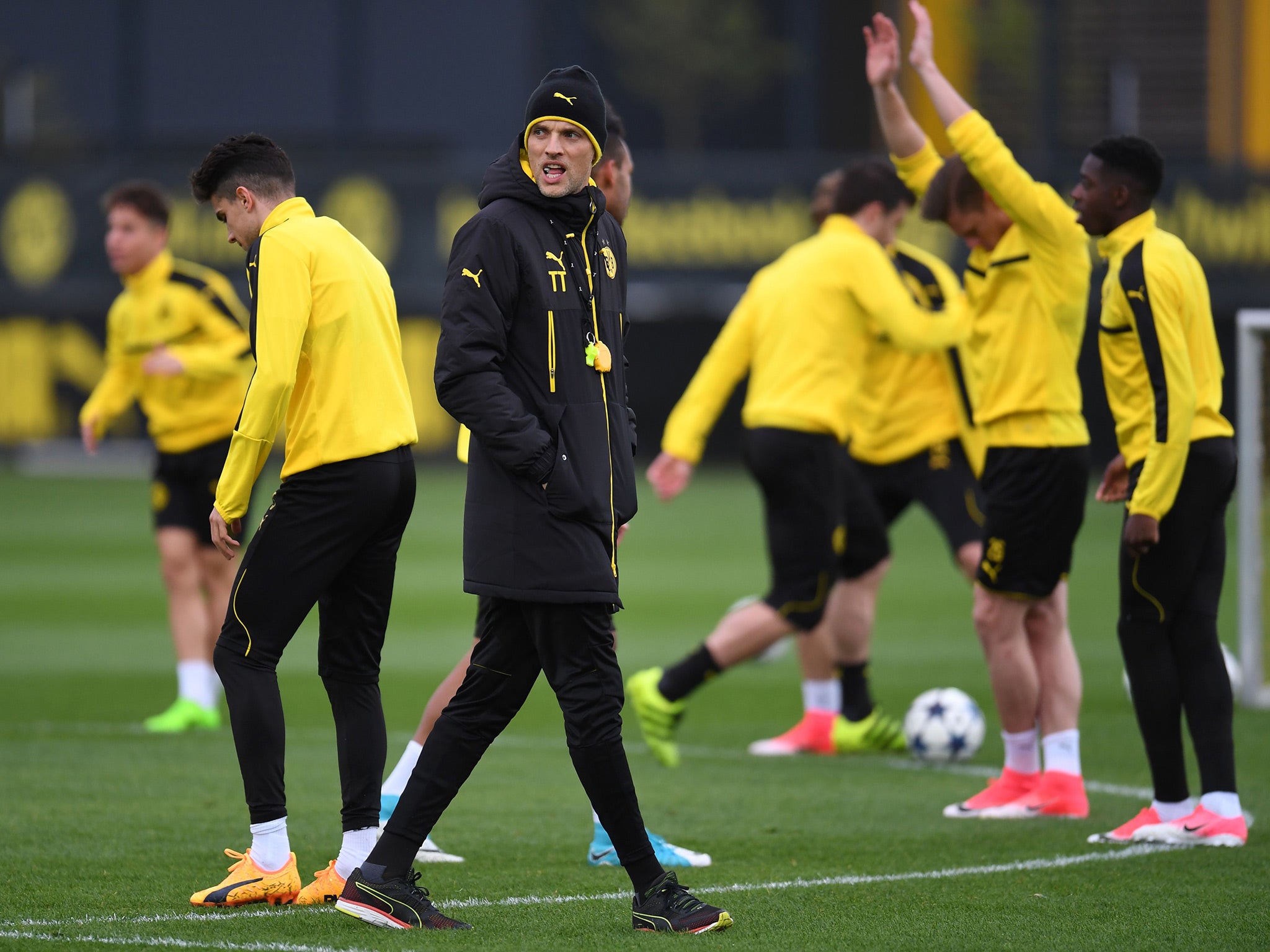 &#13;
Thomas Tuchel takes a training session &#13;