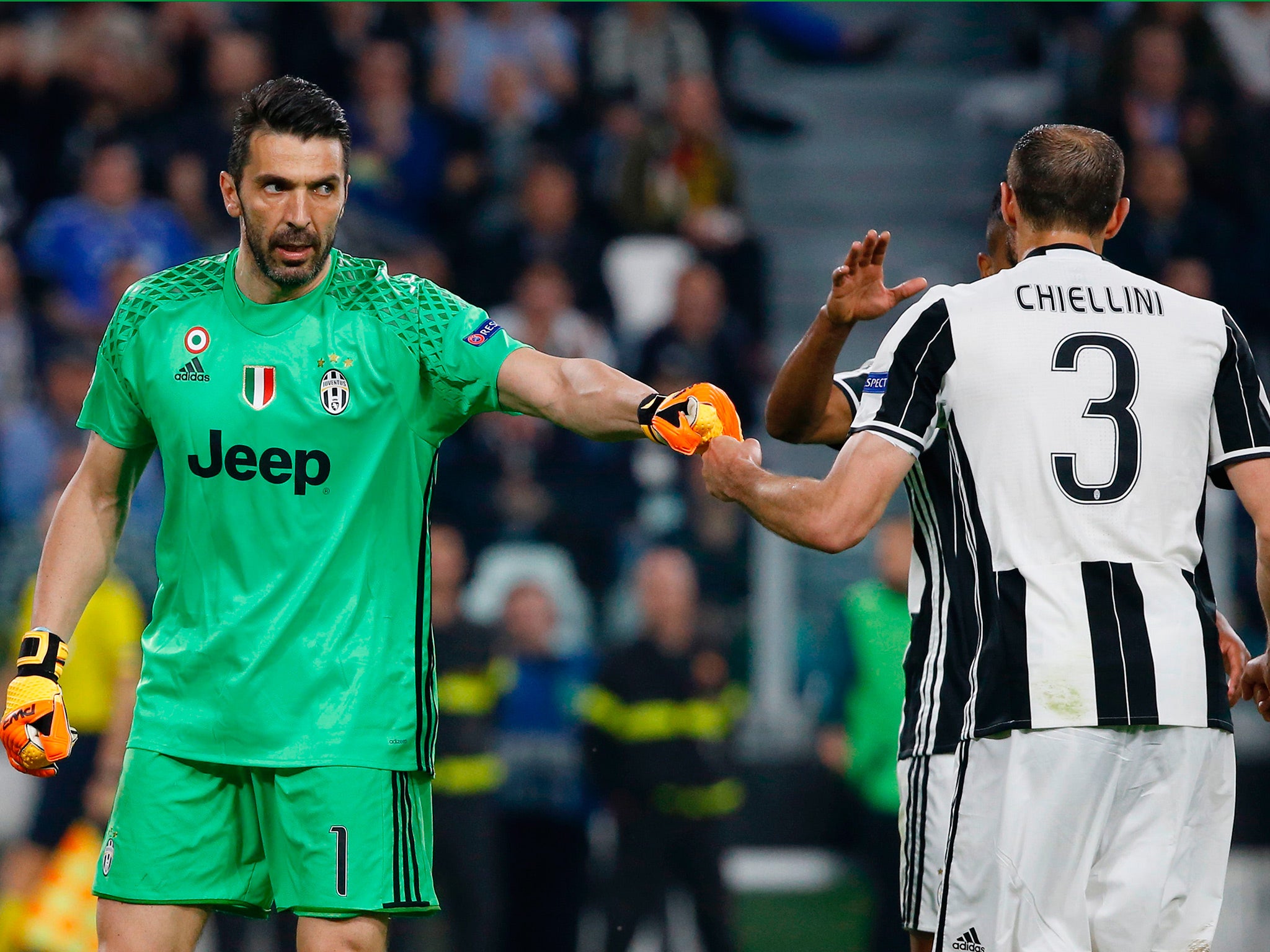 Gianluigi Buffon pulled off a world class save to deny Andres Iniesta