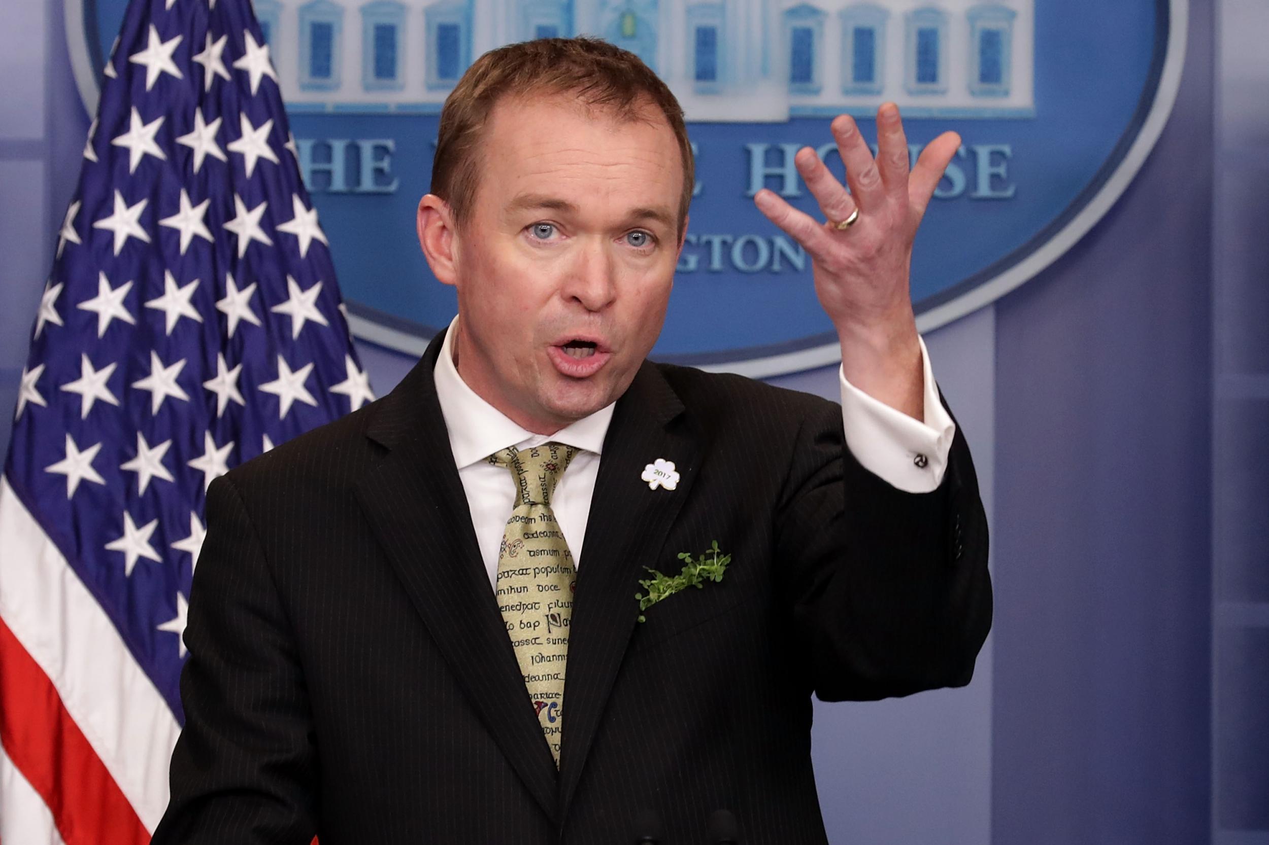 Mr Mulvaney warned Democrats to behave or there might be a government shutdown