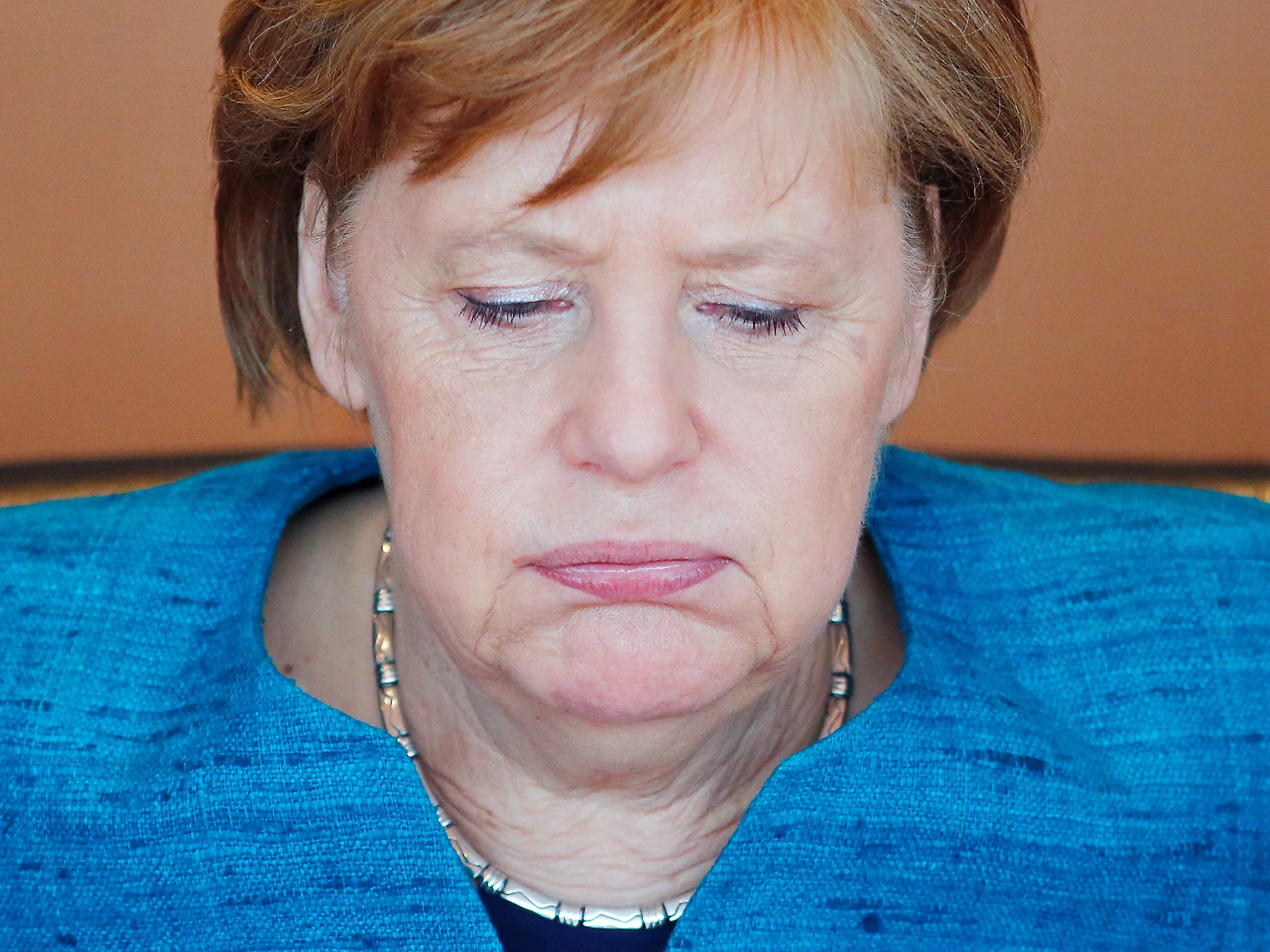 German Foreign Minister Sigmar Gabriel with Chancellor Angela Merkel