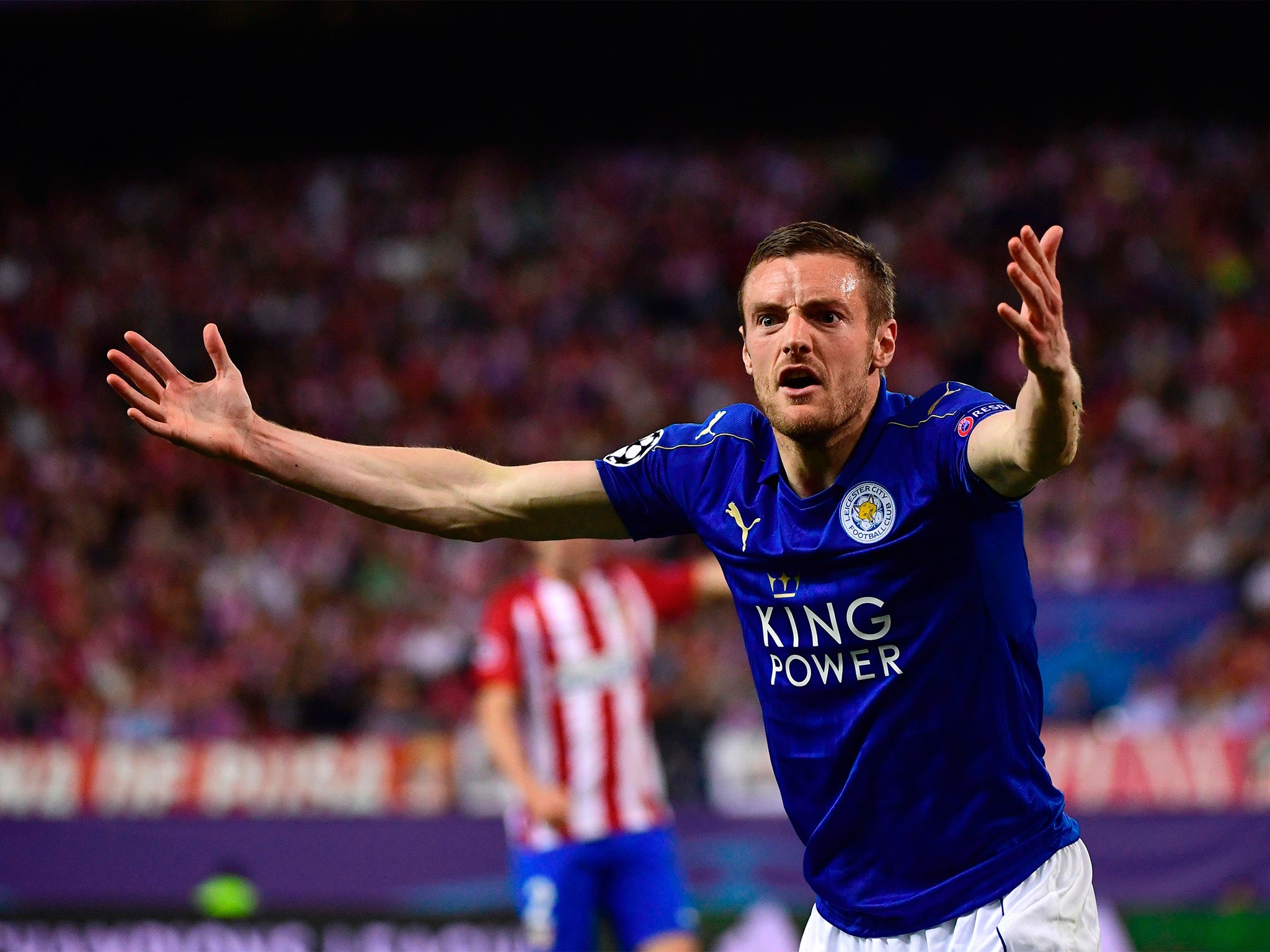 It was a frustrating night for Jamie Vardy and his team-mates