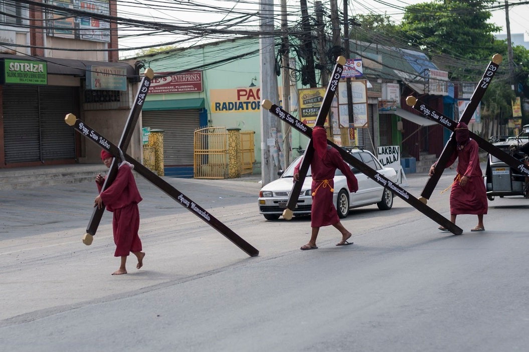 Easter procession in San Fernando, Philippines