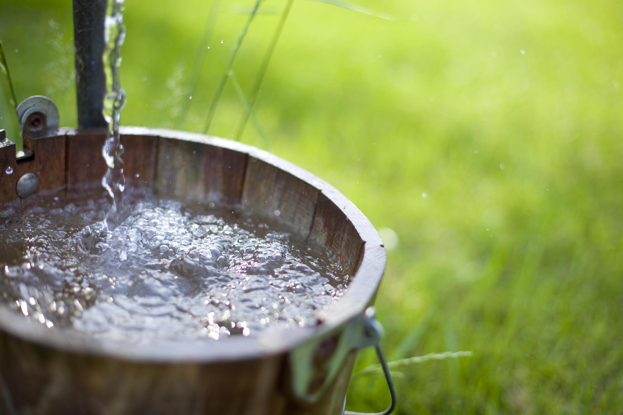 Slovakian men prepare buckets of cold water for Wet Monday