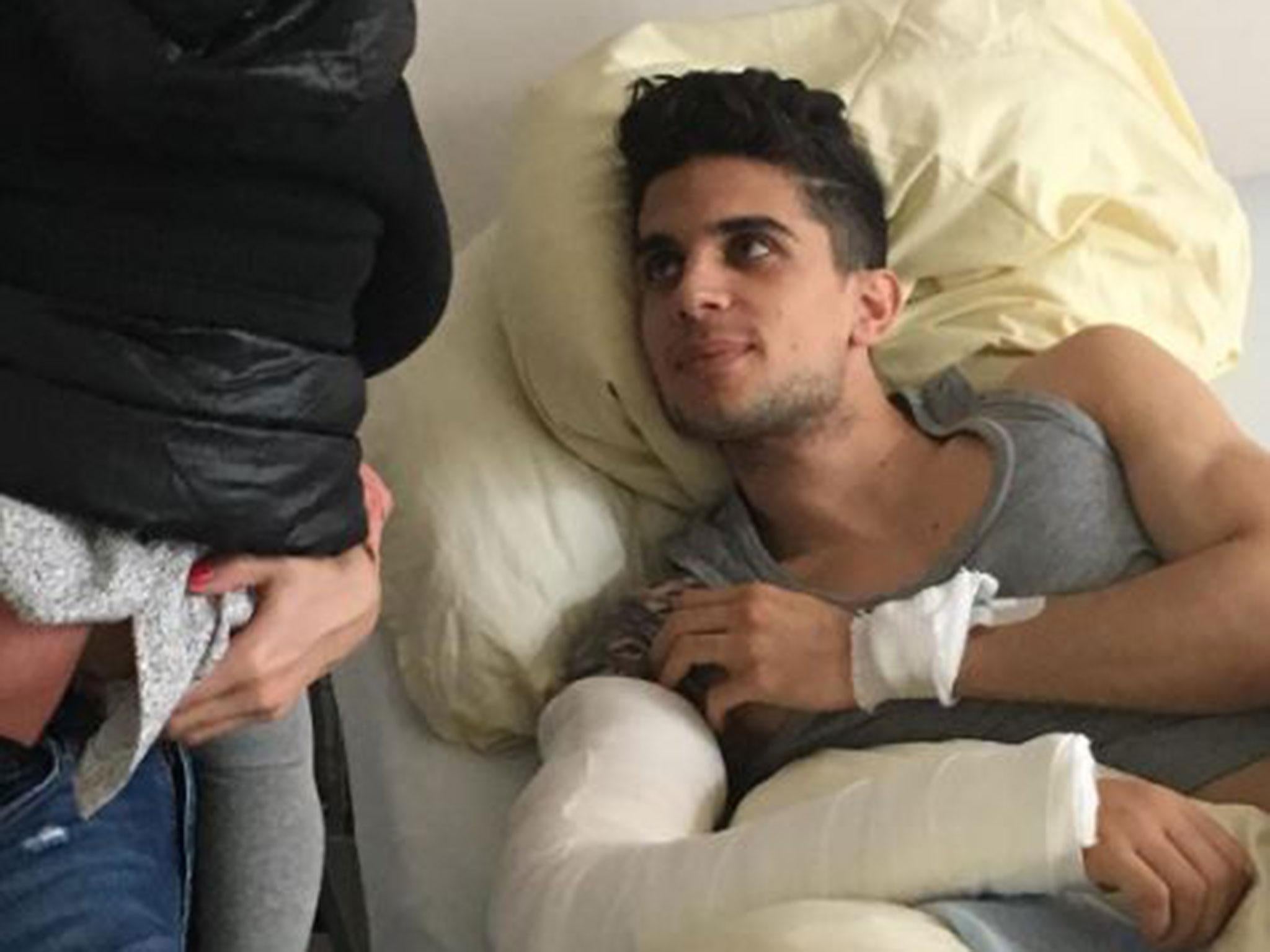 Marc Bartra is recovering in hospital following Tuesday's attack