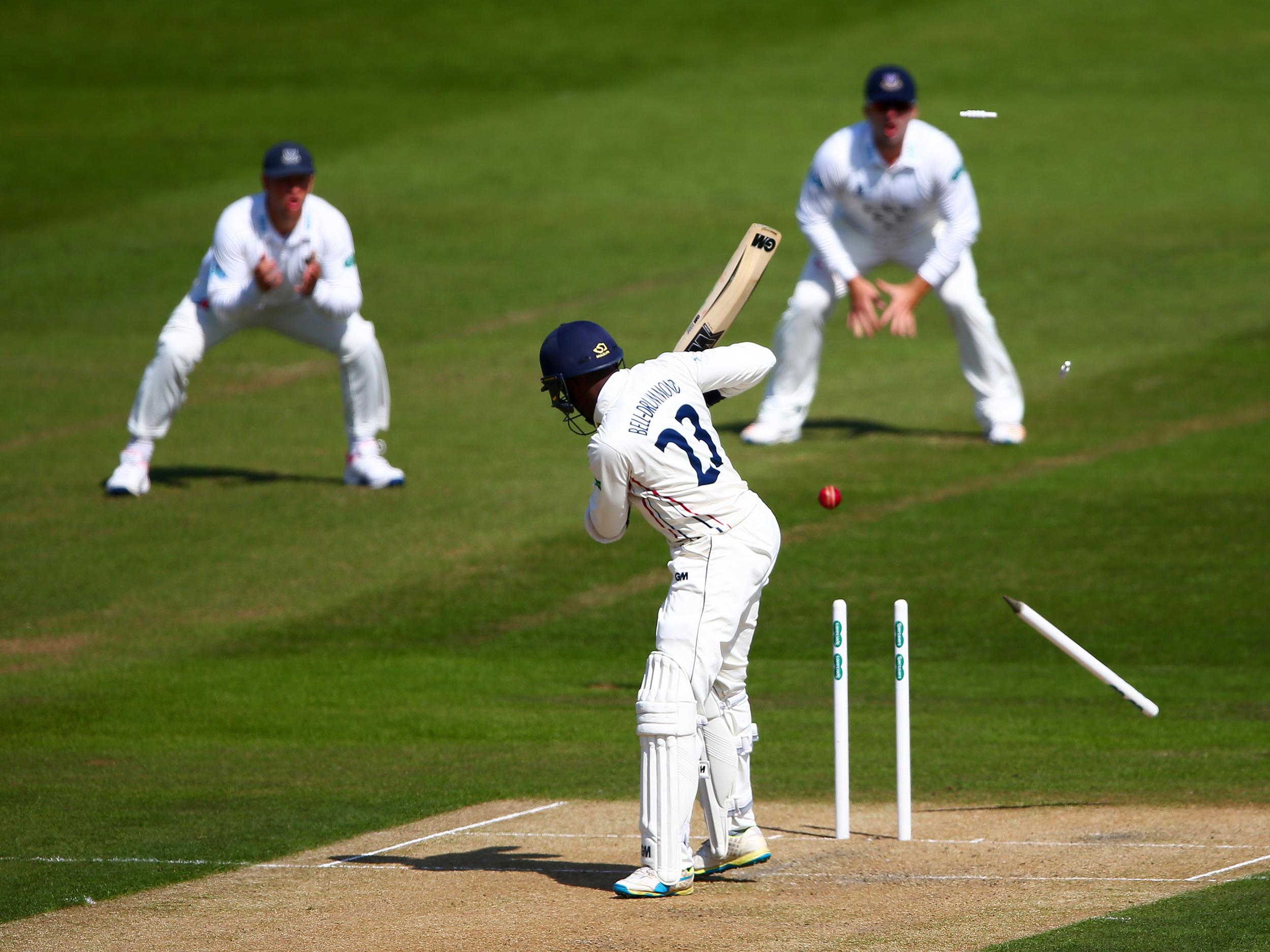 Jofra Archer removed Dominic Bell-Drummond with a peach