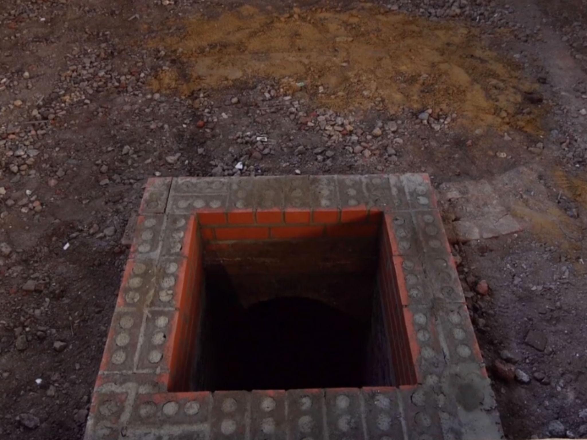 Builders discovered the entrance to the tomb under concrete slabs