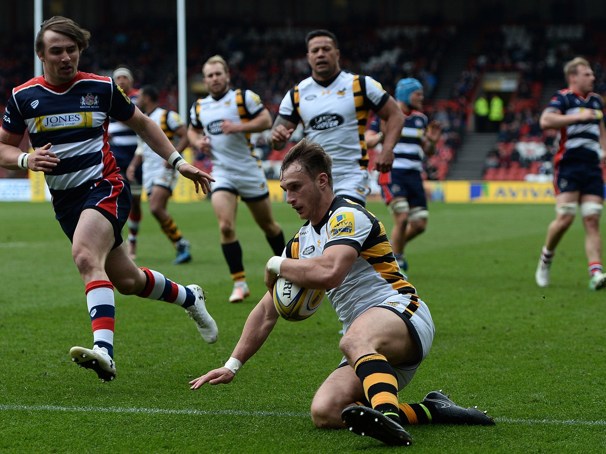 Josh Bassett crashes down for Wasps