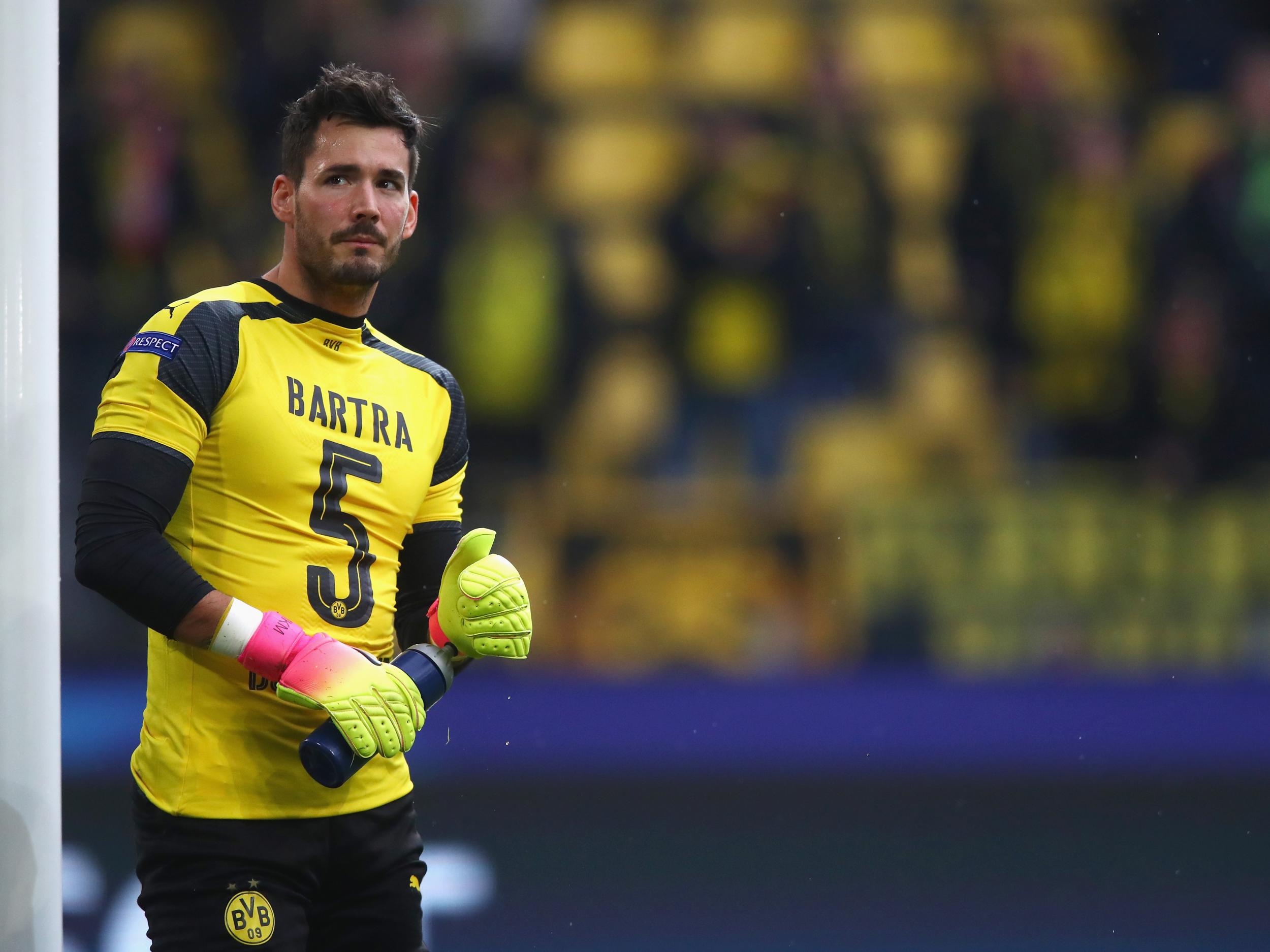 Burki wore a Bartra shirt before the match against Monaco