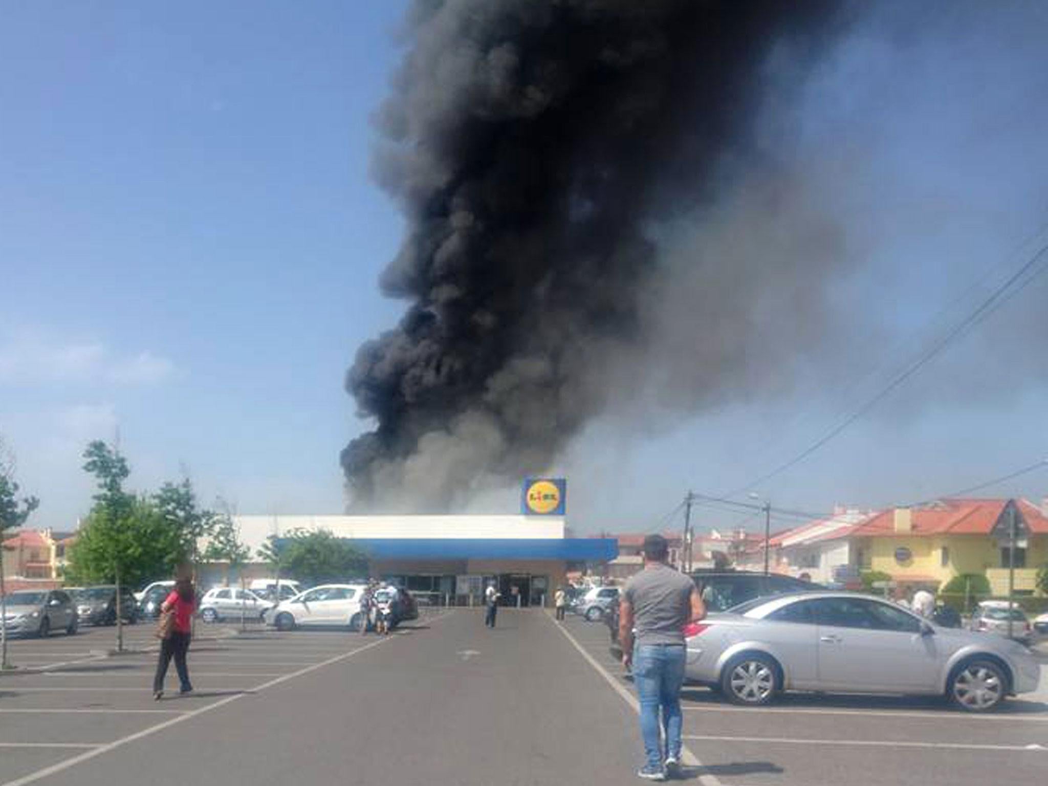 The private plane crashed in a Lidl car park in a residential area