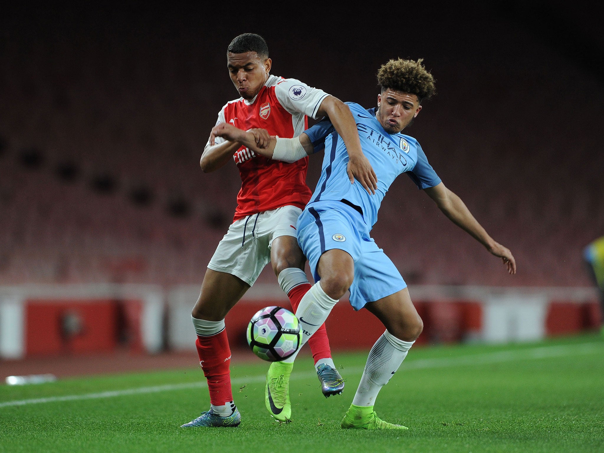 Jadon Sancho has been one of those to impress among City's youth ranks