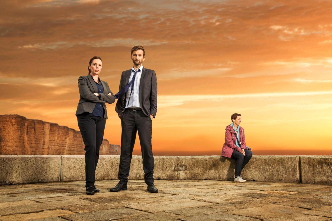 David Tennant as DI Hardy, Olivia Colman as DS Miller and Julie Hesmondhalgh as rape victim Trish Winterman