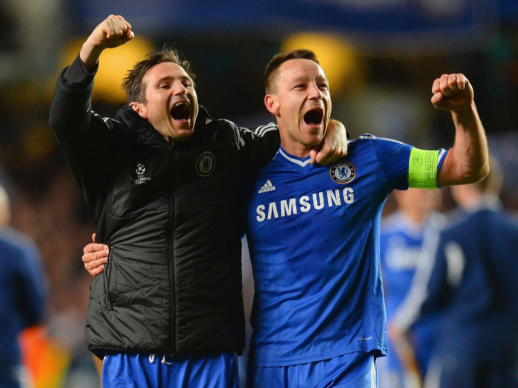 &#13; Lampard with Terry during his time at the club&#13;