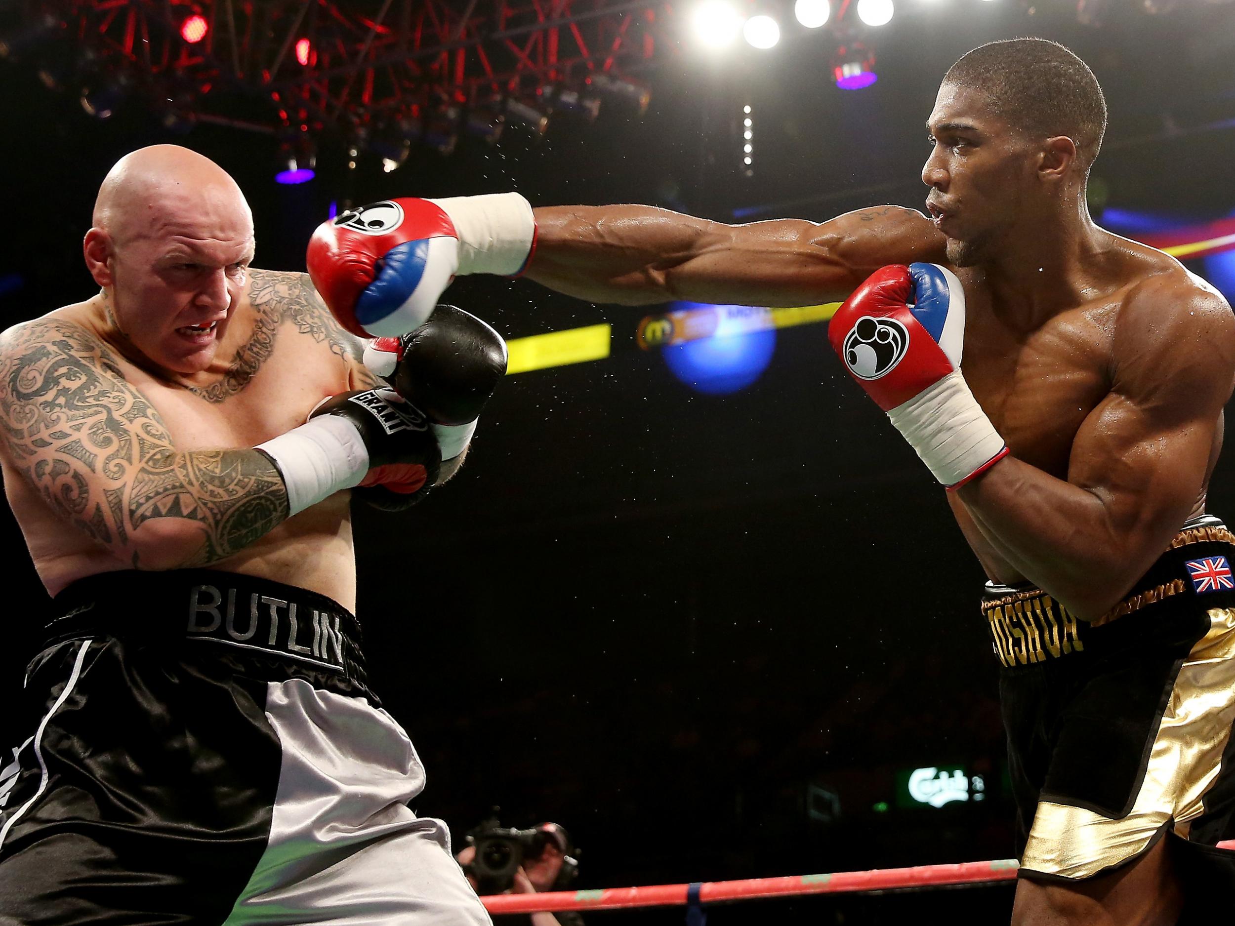 Joshua’s needed only two rounds to see off Paul Butlin in his second professional fight when the referee called an end to the tie 50 seconds into the second round.