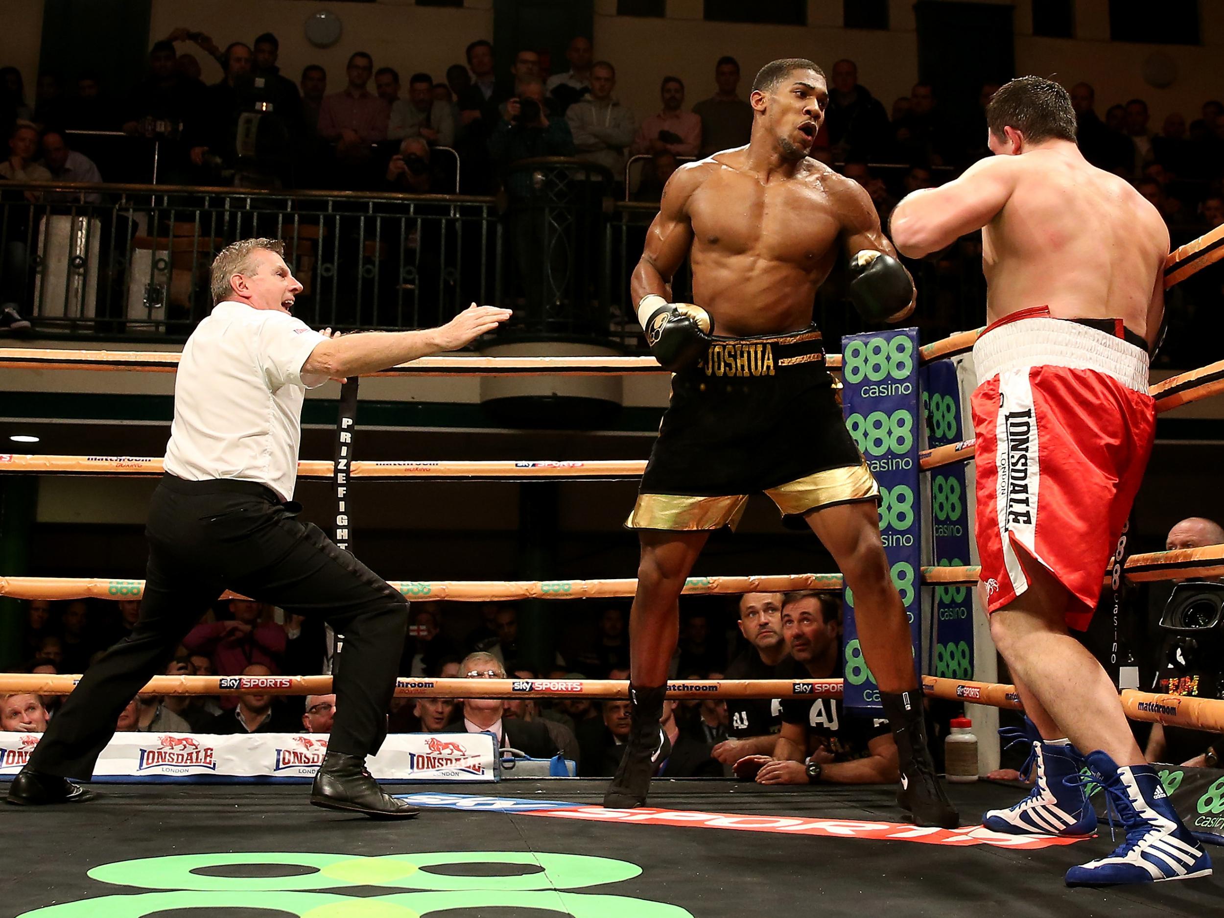 It was yet another second-round stoppage victory for Joshua, knocking out veteran Hrvoje Kisicek after a fiery flurry of punches on the ropes.