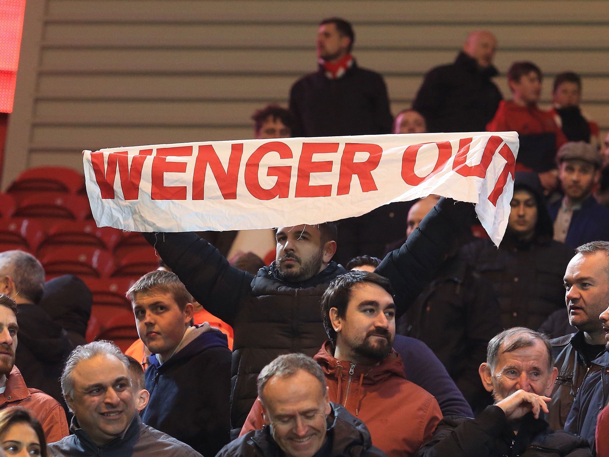 Arsenal fans have protested against Wenger's continuation as manager